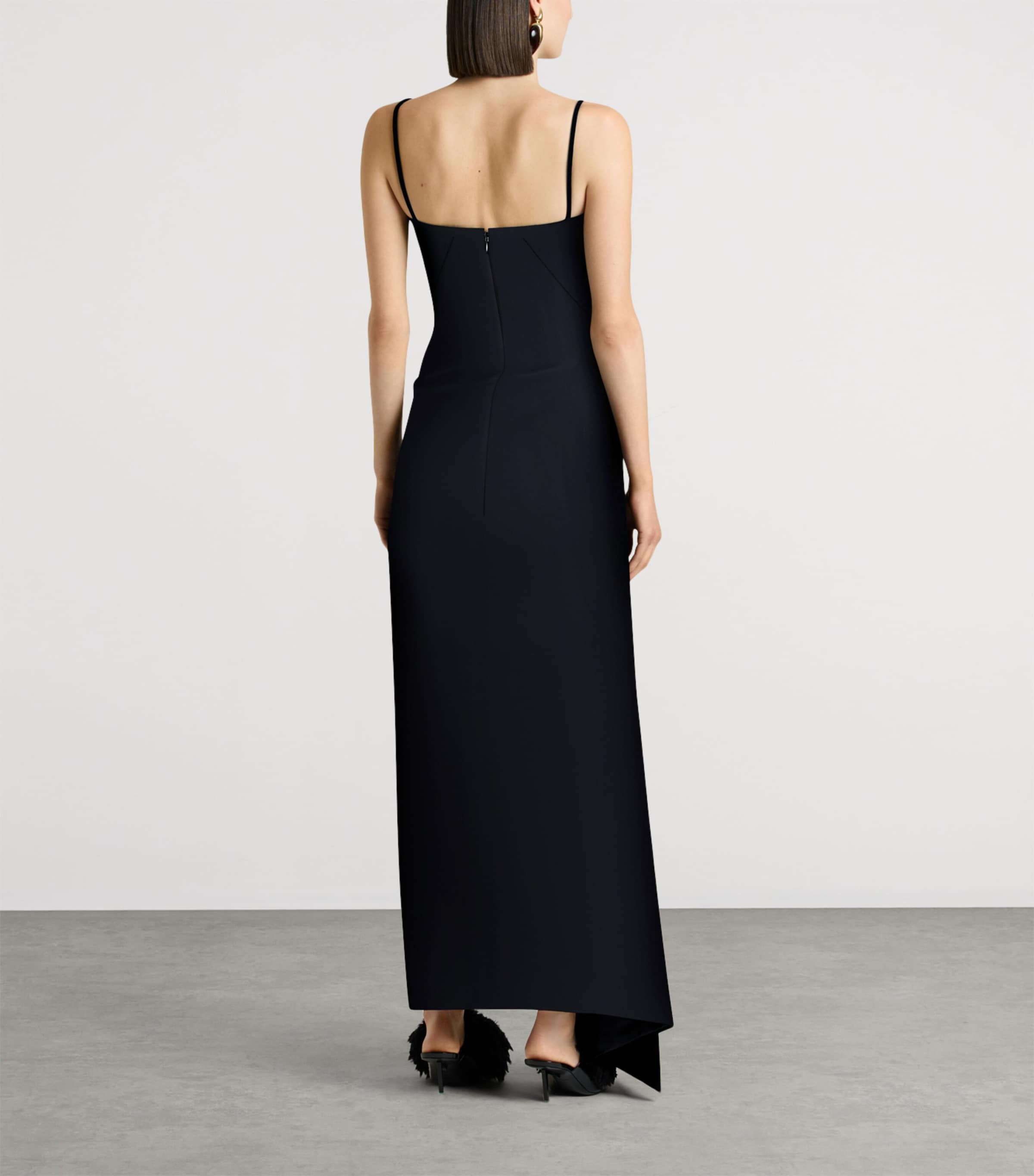 Givenchy Womens Square-Neck Maxi Dress Image 4