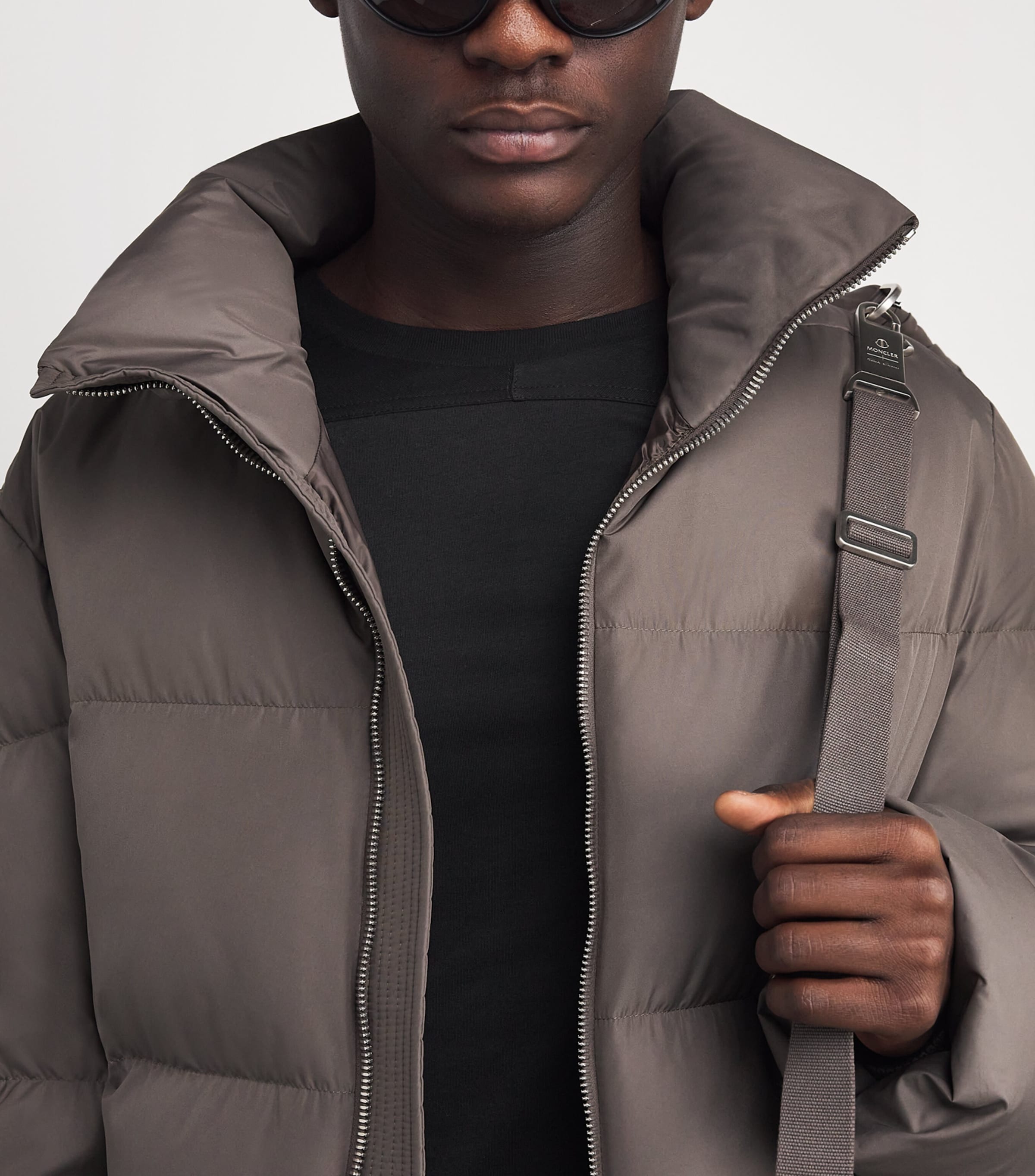 x Moncler Cotton Long-Sleeve Girder T-Shirt 999 - BLACK Image 6