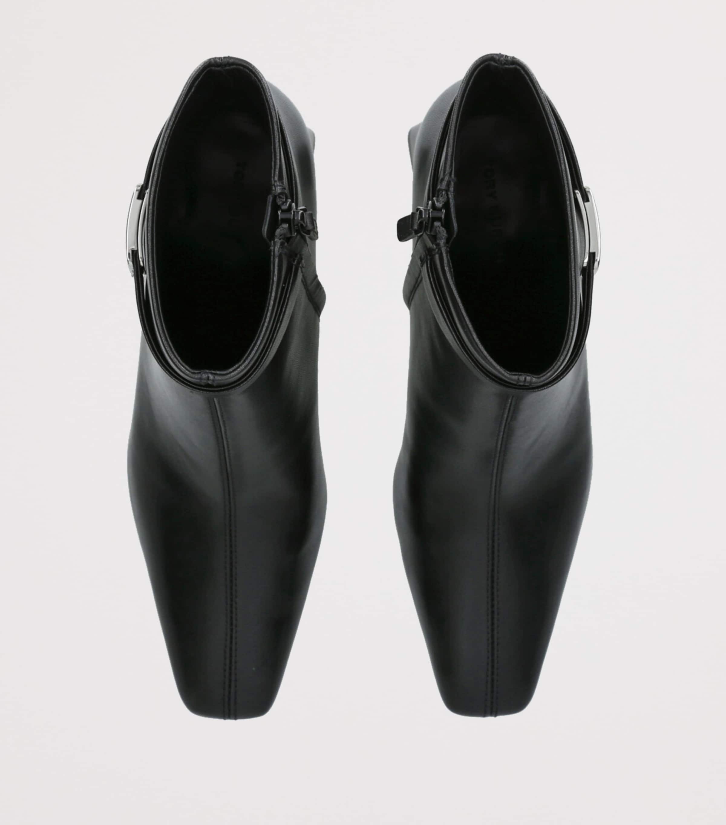 Leather Georgia Ankle Boots 55 BLACK Image 4