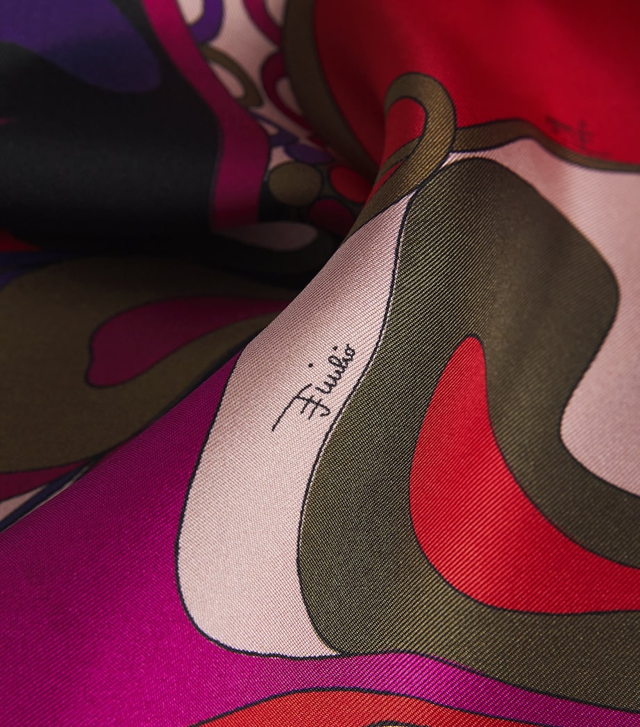 Silk Cape-Detail Maxi Dress 017/MULTICOLOR Image 6