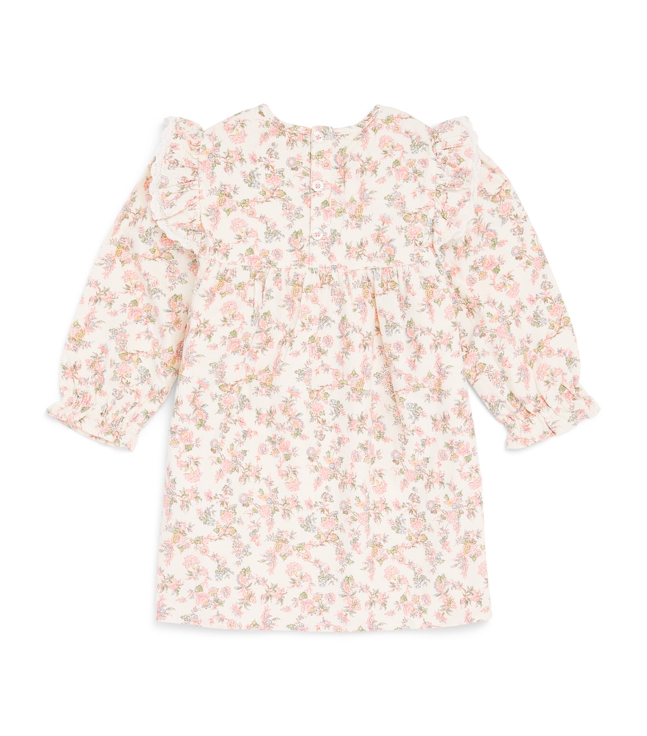 Louise Misha Cotton Floral Saralou Dress (3 Years) Cream Carnation Vale Image 1