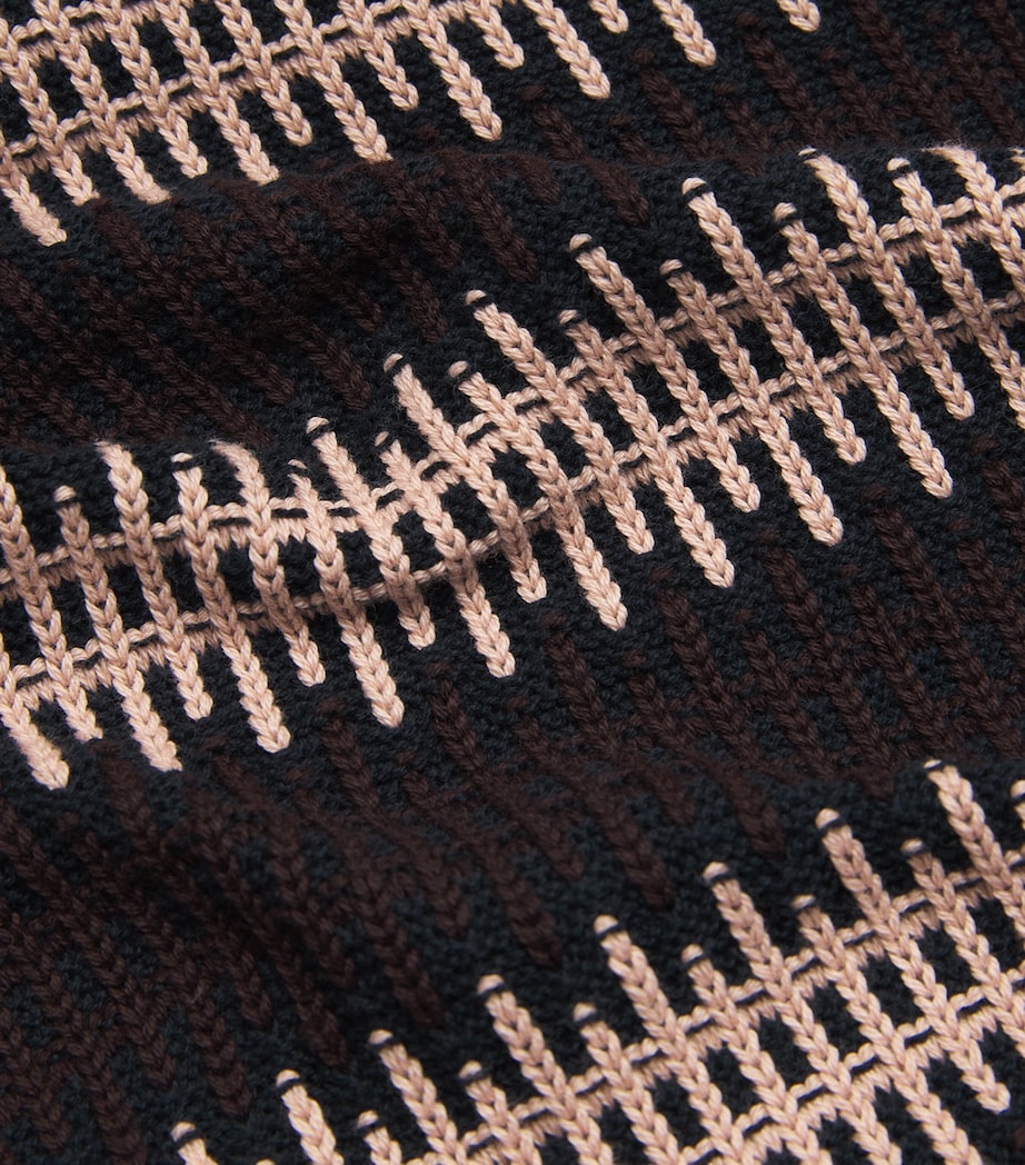 Organic Cotton Knitted Penhale Polo Shirt NAVY Image 5