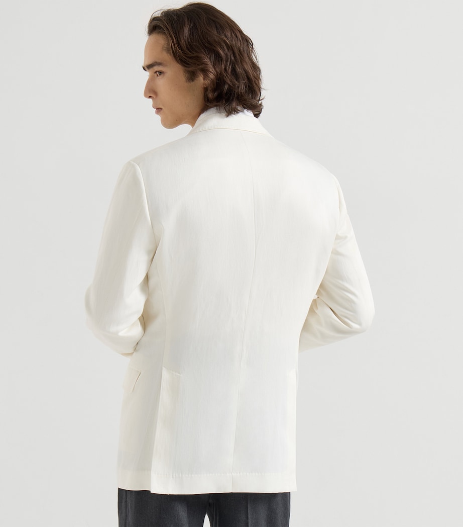 Délavé Silk and Linen Twill Blazer C1010 Image 3