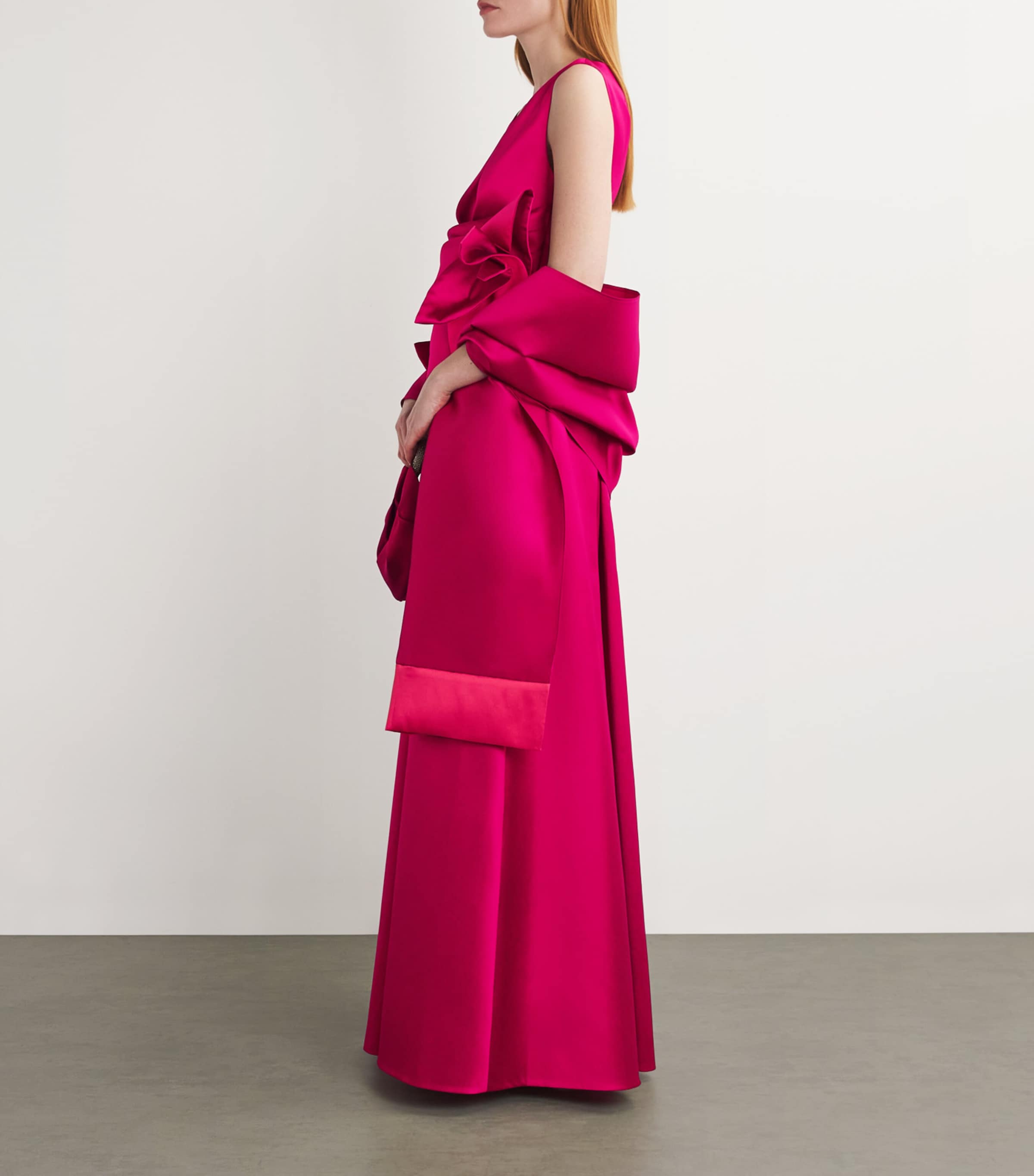 Talbot Runhof Mikado Taffeta Stole Begonia Image 2