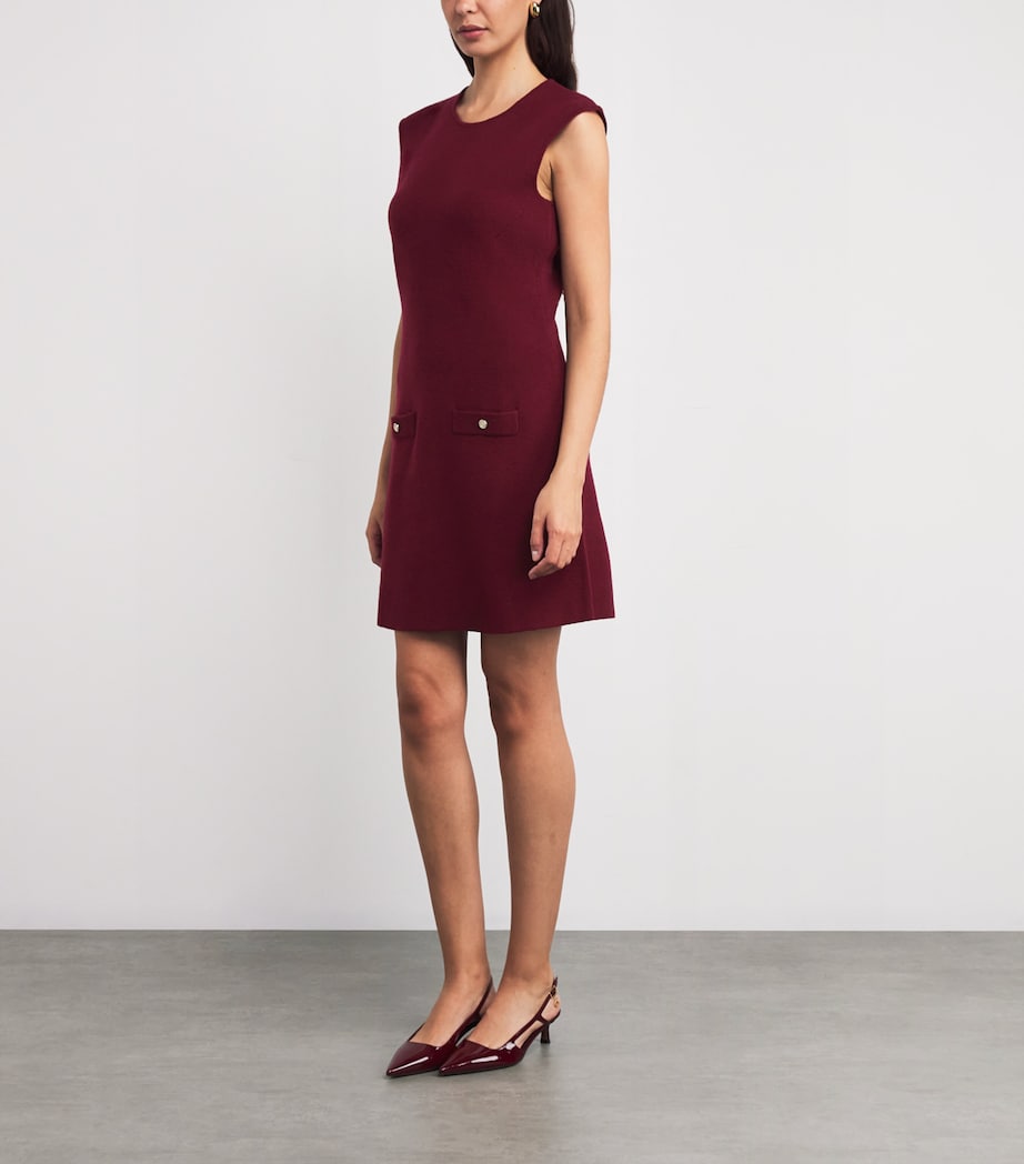 Cable-Knit Sweater Mini Dress BURGUNDY Image 6