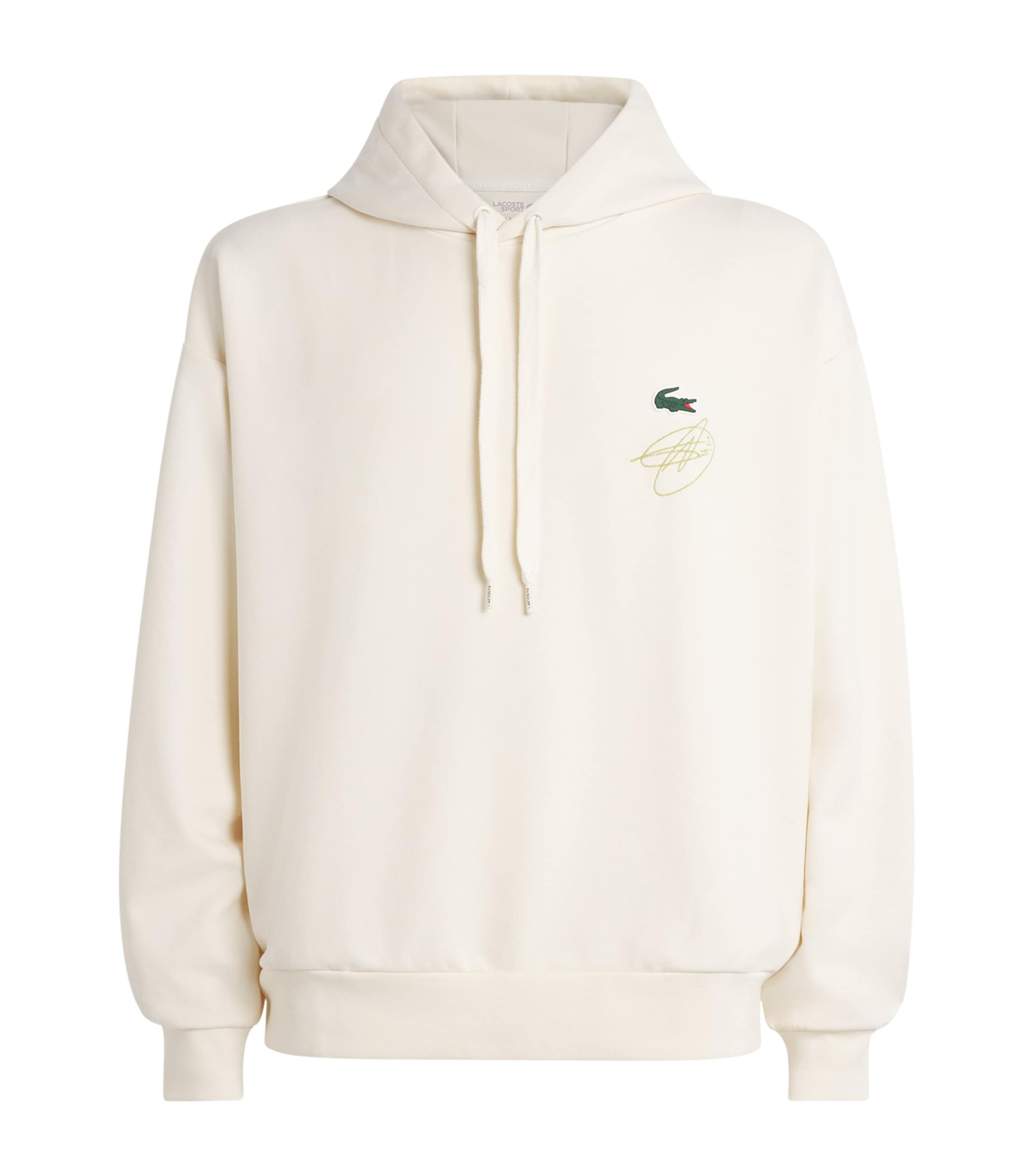 Lacoste Mens x Novak Djokovic Tennis Heritage Hoodie Xfj Lapland Image 1