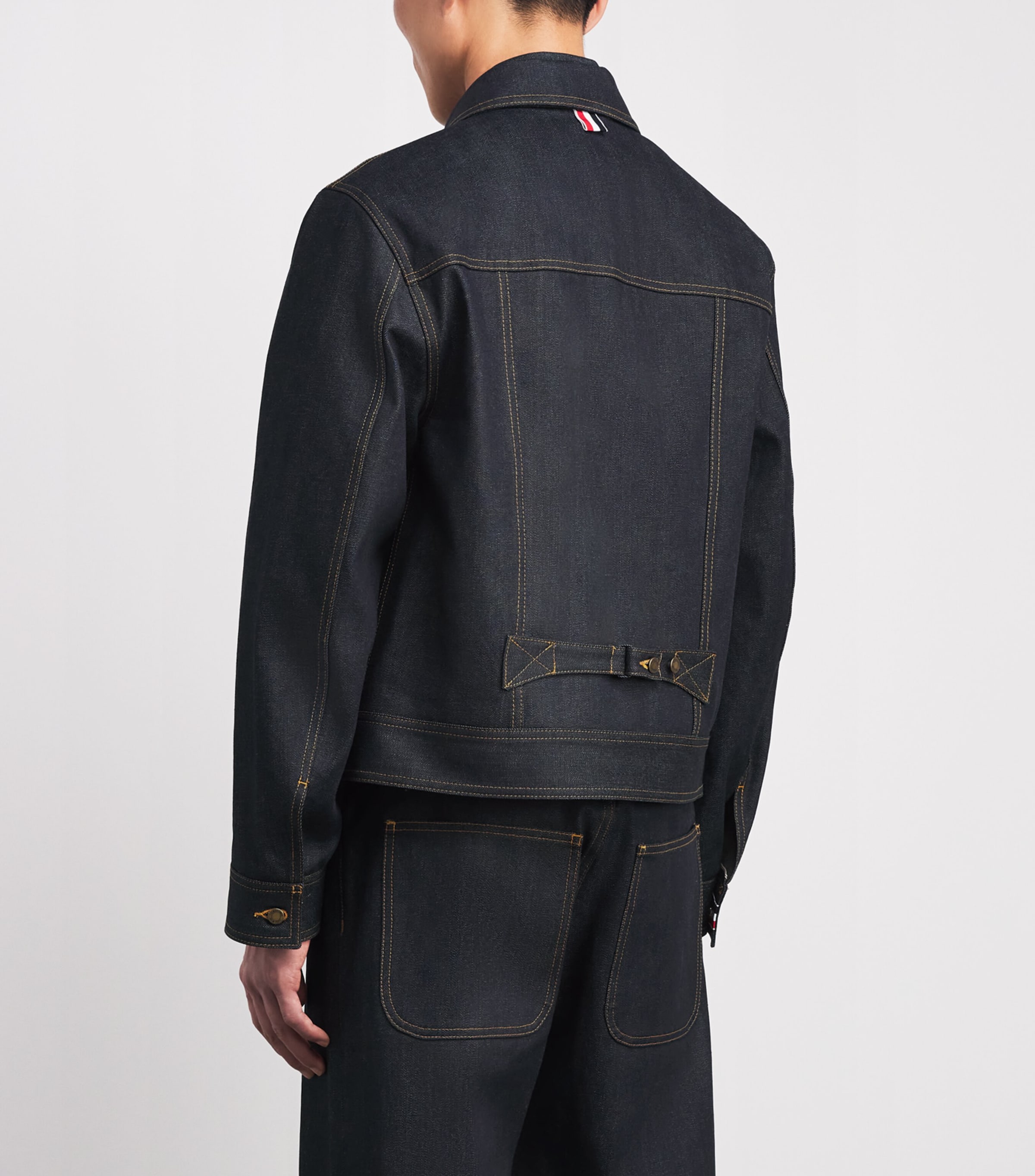 Thom Browne Mens Selvedge Denim Jacket Navy Image 5