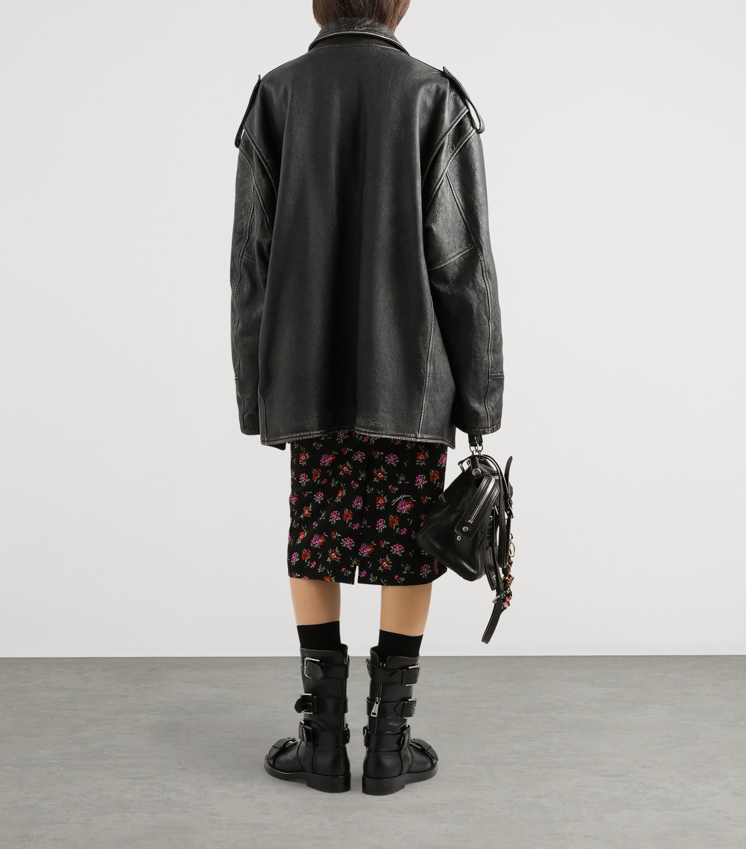 Stretch-Silk Floral Midi Skirt HN5XSANEMONI Image 3