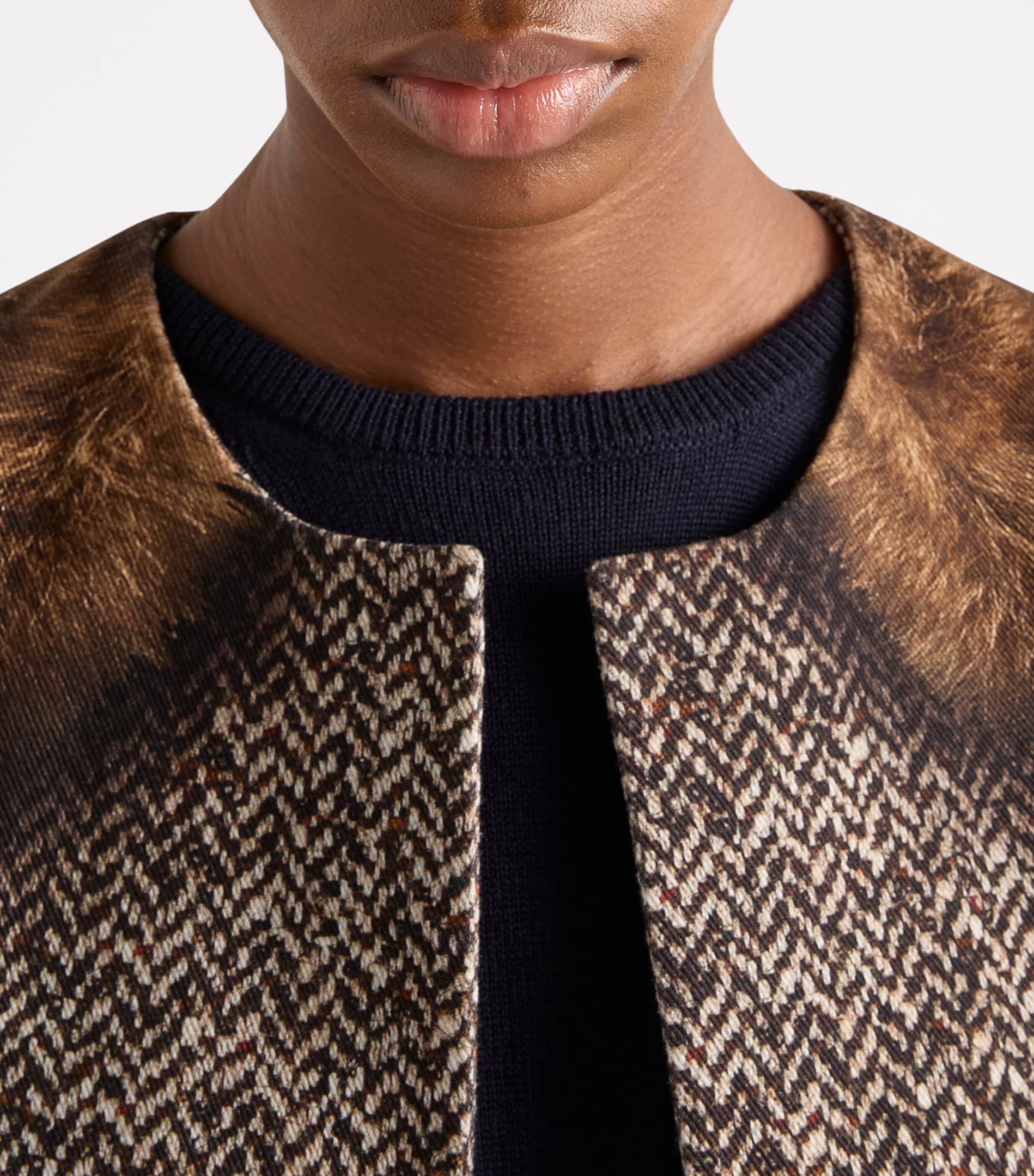 Printed Drill Caban Jacket F0192 Image 5