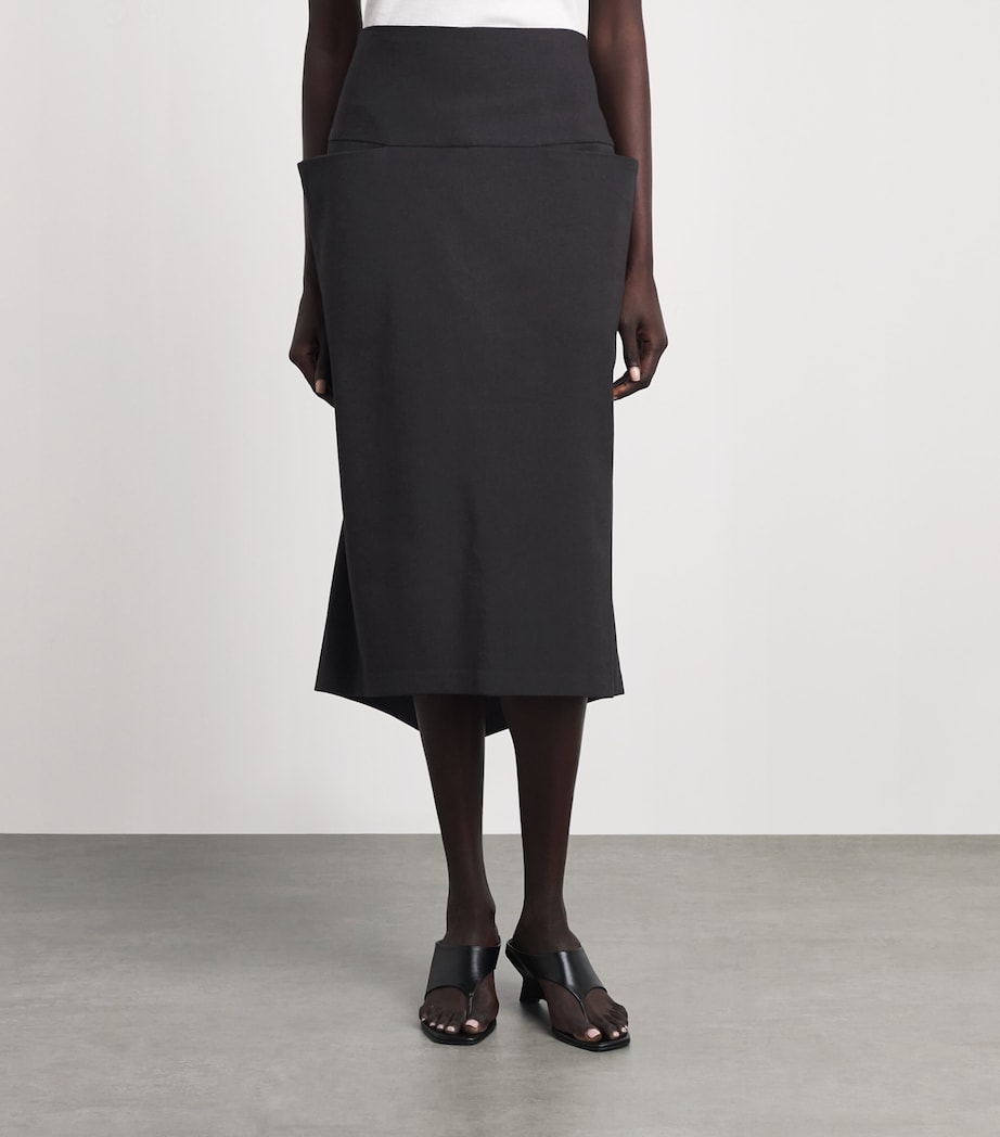 Source Unknown Womens Faux-Layer Paloma Midi Skirt Bk Image 5