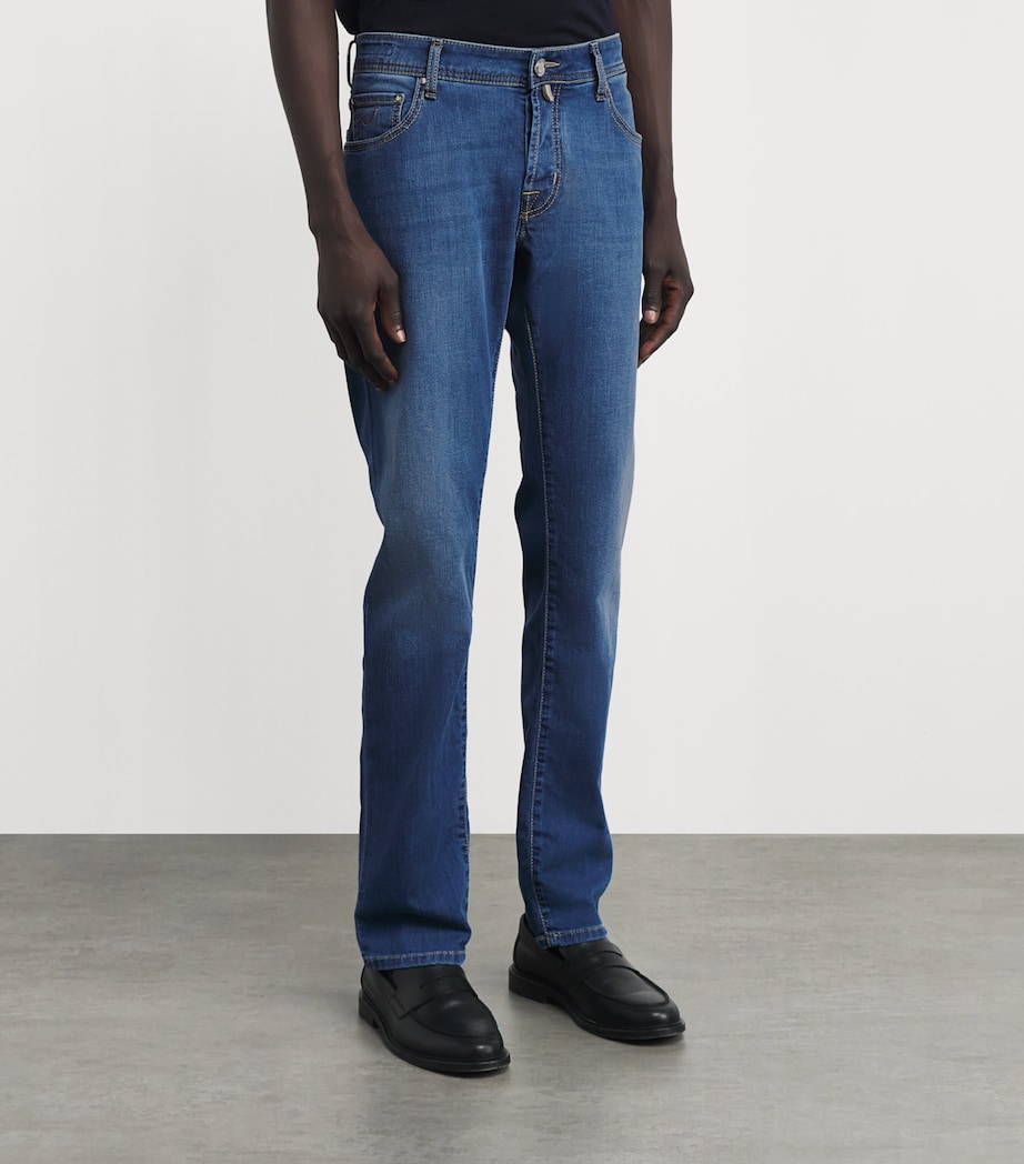 JACOB COHËN Mens Nick Slim Jeans Medium Blue Image 4