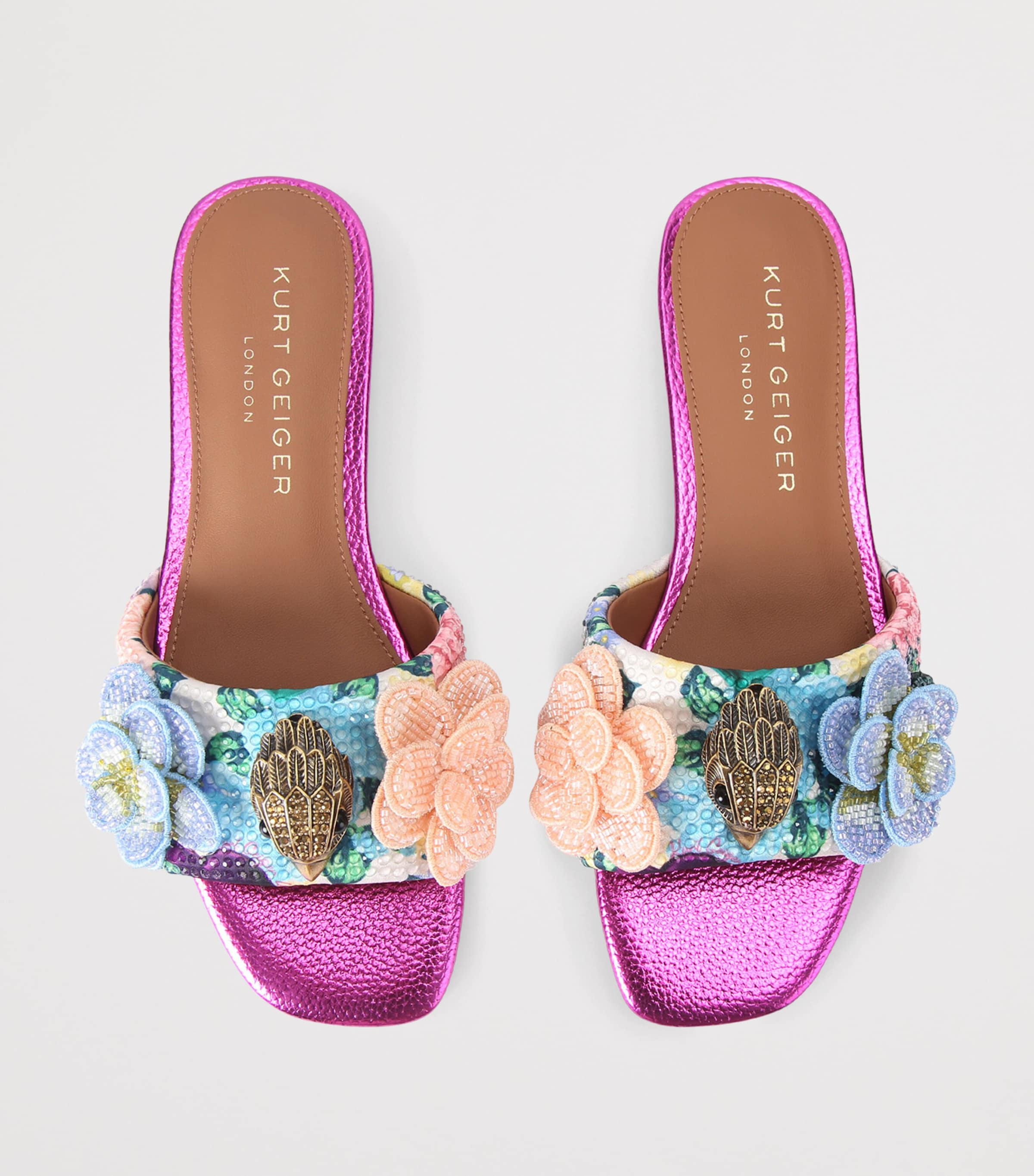 Floral Kensington Flat Sandals BONE/COMB Image 4