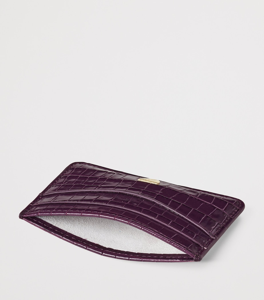 Leather Croc-Embossed Slim Card Holder FIG Image 3