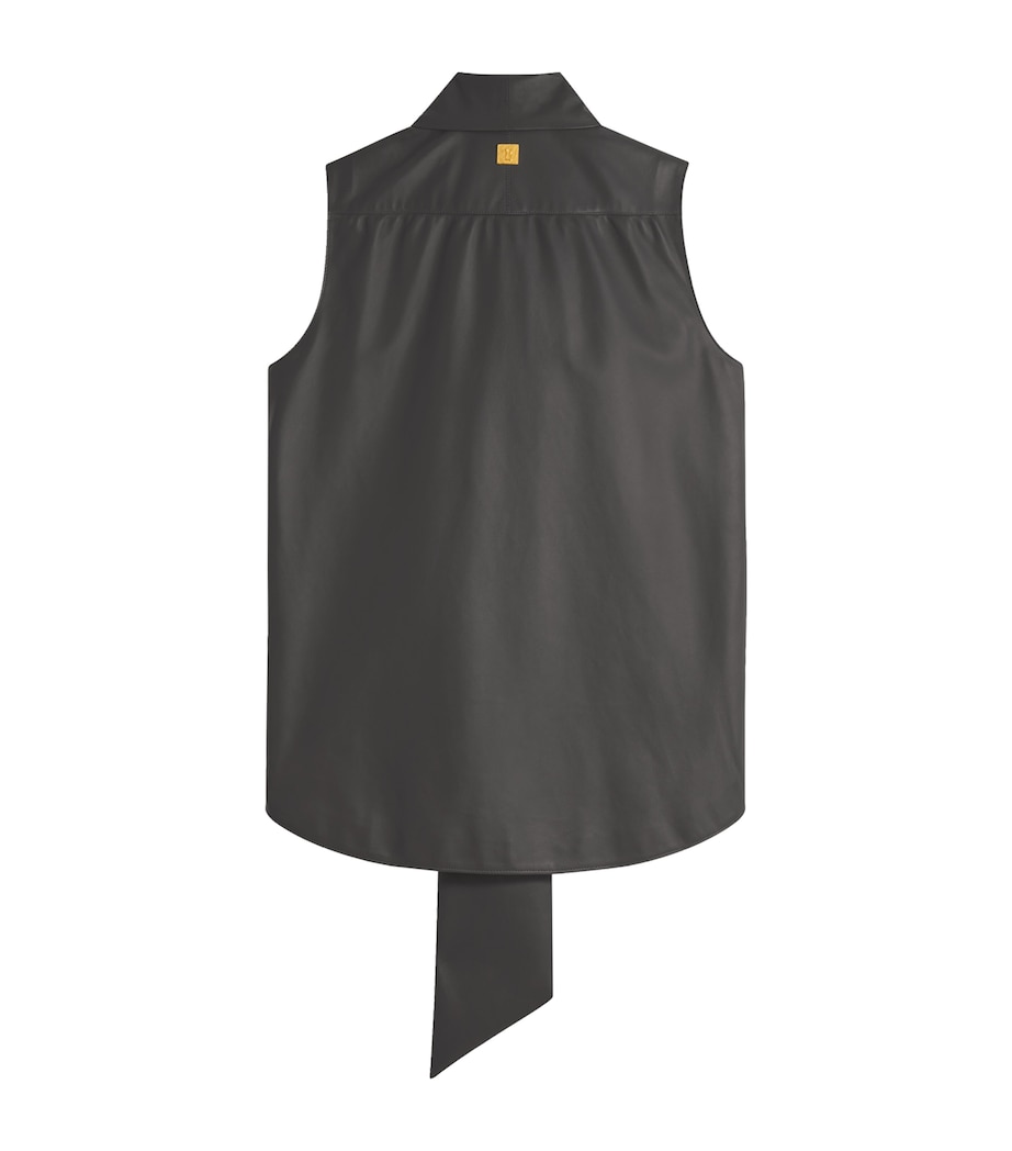 Leather Lavallière Top 999 BLACK Image 5