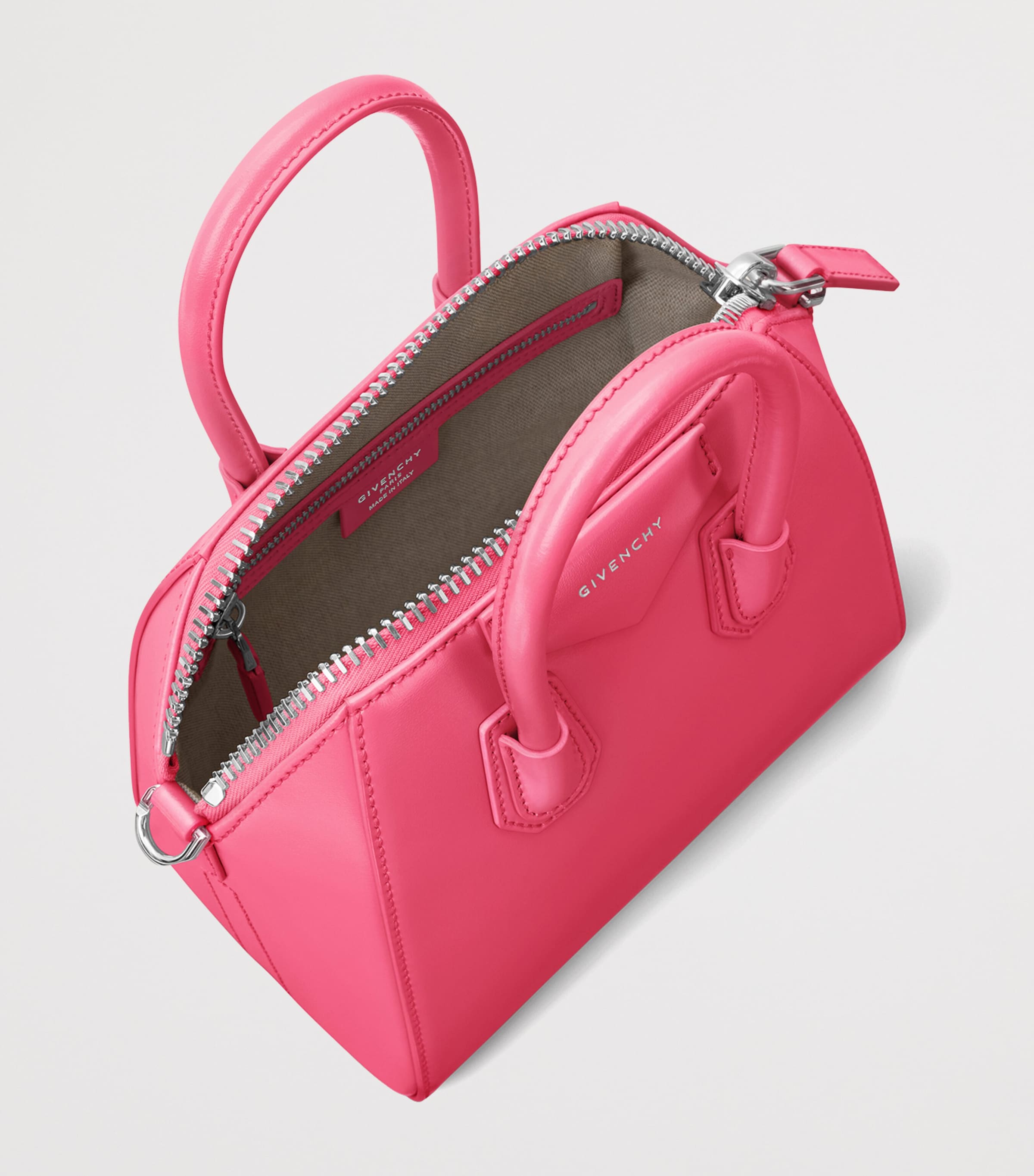 Mini Leather Antigona Top-Handle Bag BRIGHT PEACH Image 4