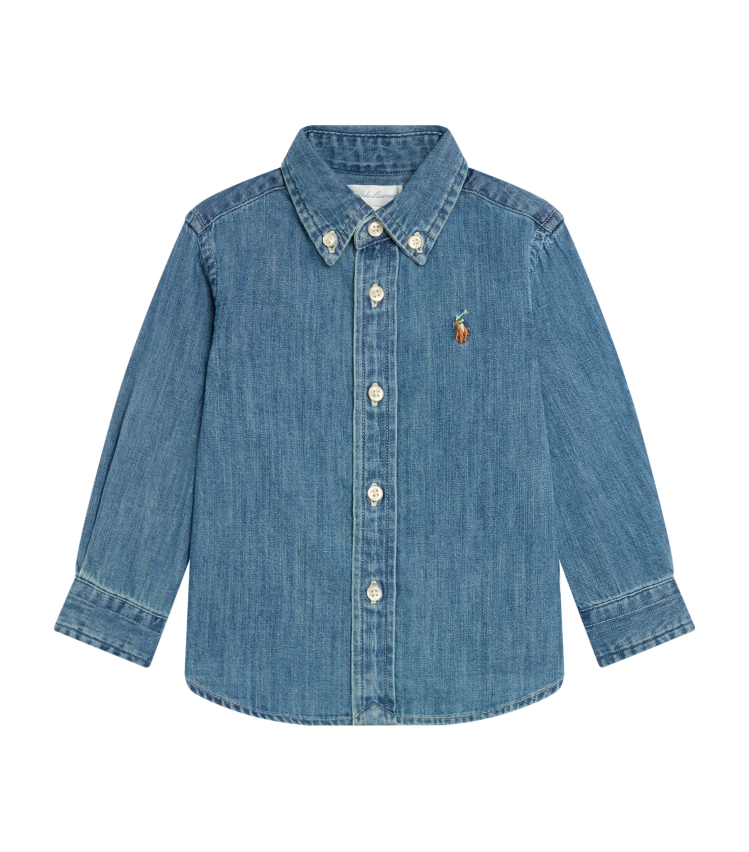 Ralph Lauren Polo Pony Denim Shirt In Blue
