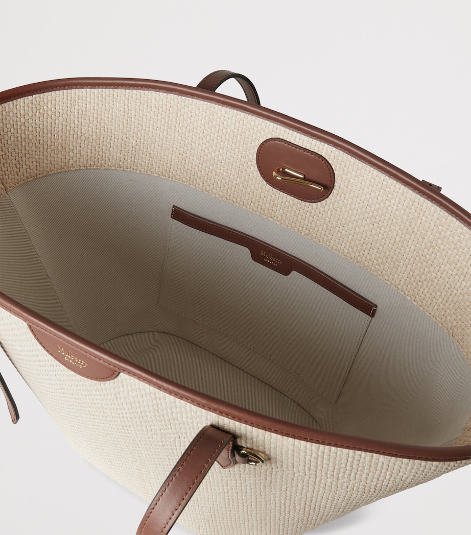 Mulberry Raffia Basket Tote Bag Oak Image 4
