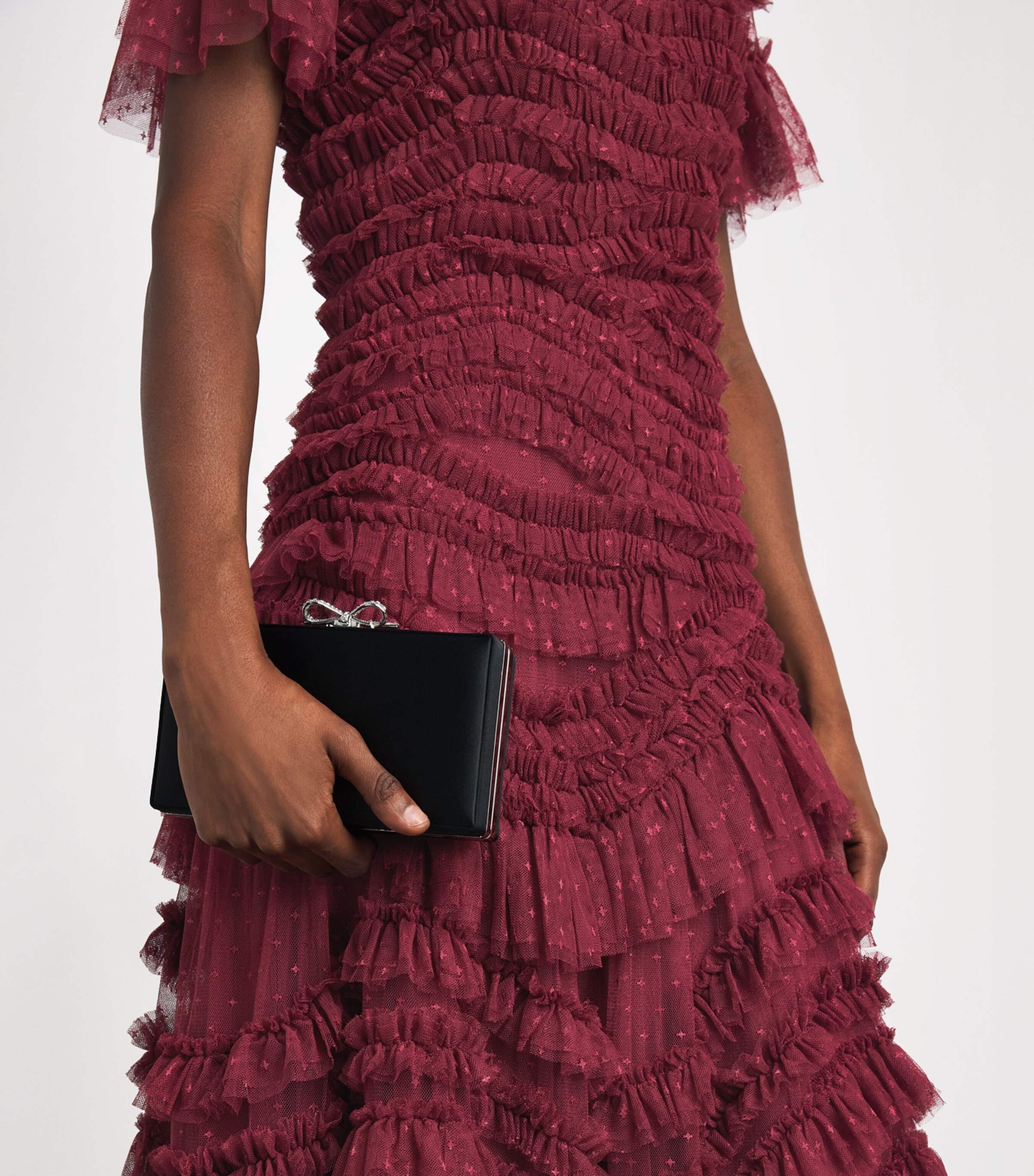 Needle & Thread Womens Wild Rose Gown Garnet Image 5
