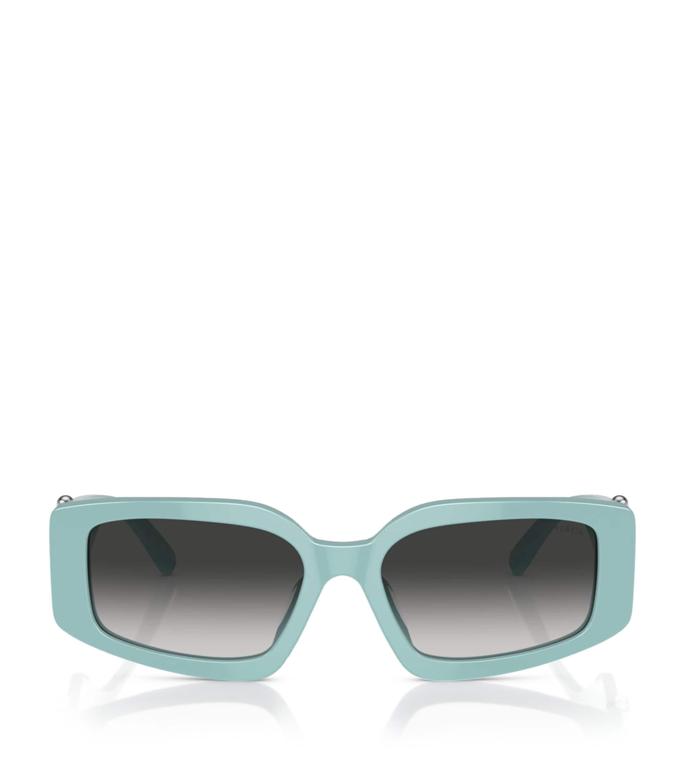 Tiffany & Co Acetate Rectangular Steve Mcqueen Sunglasses In Blue