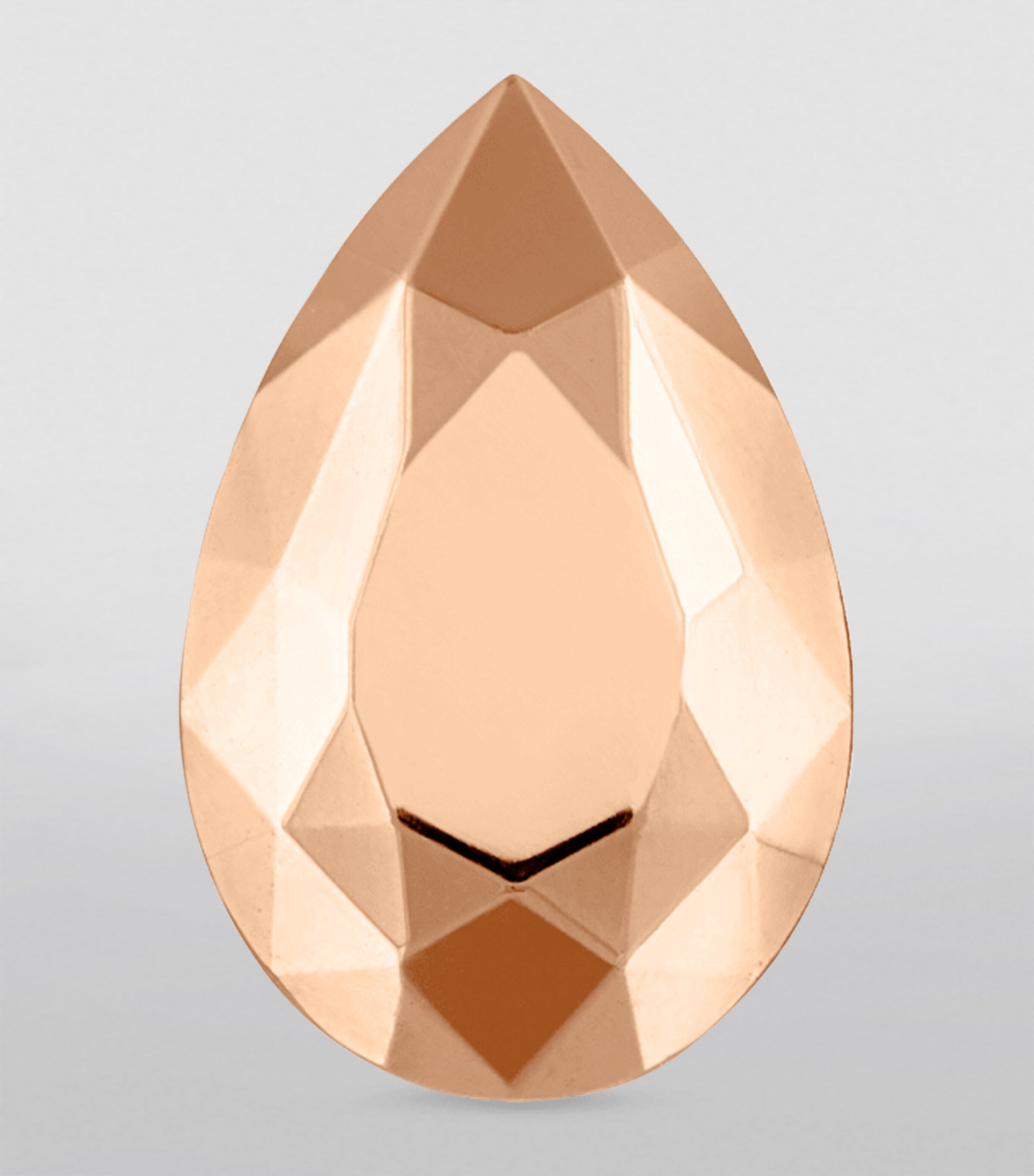 Faceted Pear Threaded Stud Earring (7.5mm) ROSE GOLD Image 3
