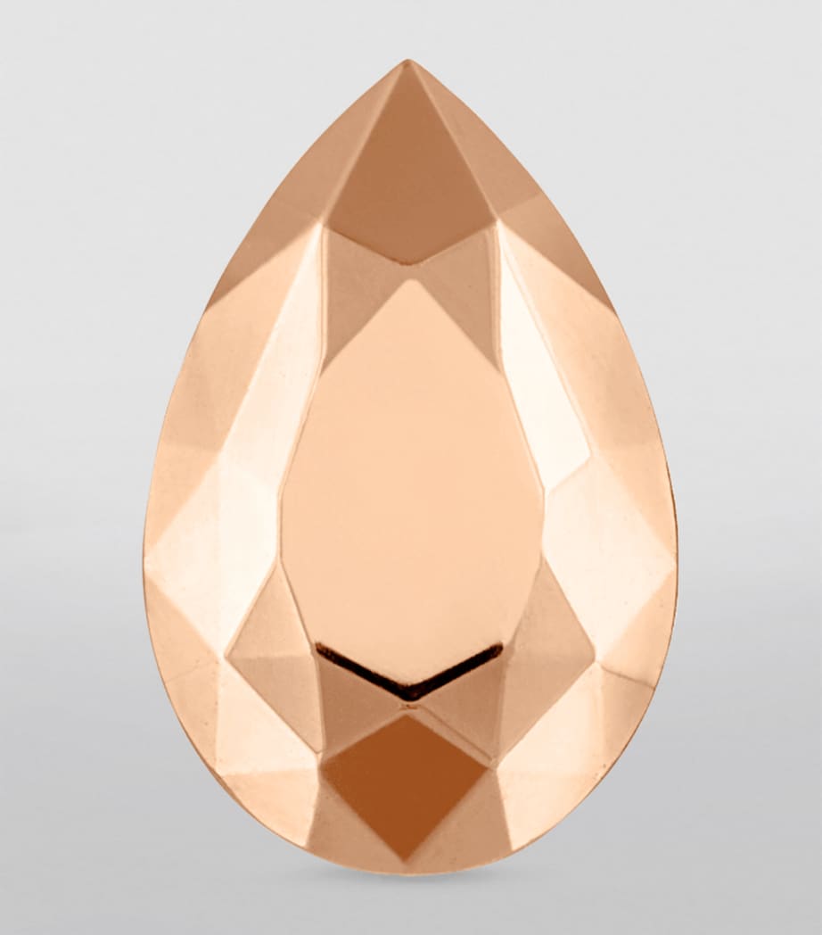 Faceted Pear Threaded Stud Earring (7.5mm) ROSE GOLD Image 3