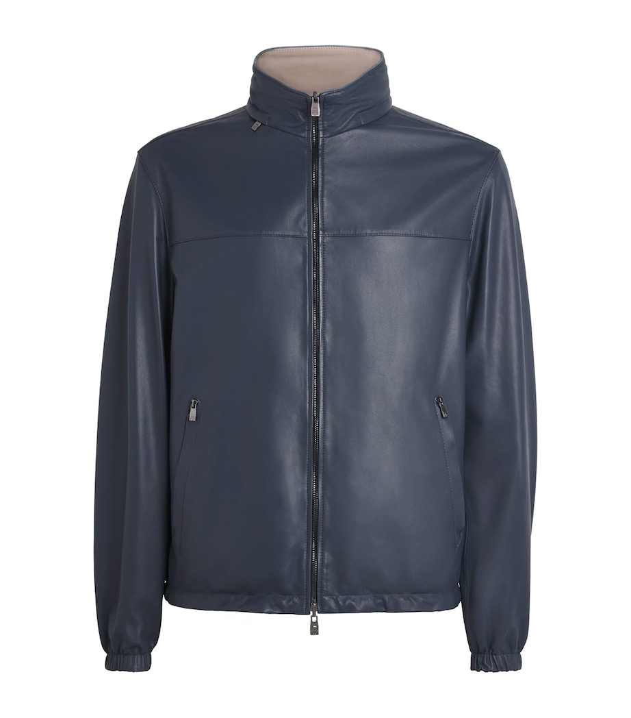 Lambskin Reversible Jacket 003 CHINA BLUE Image 1