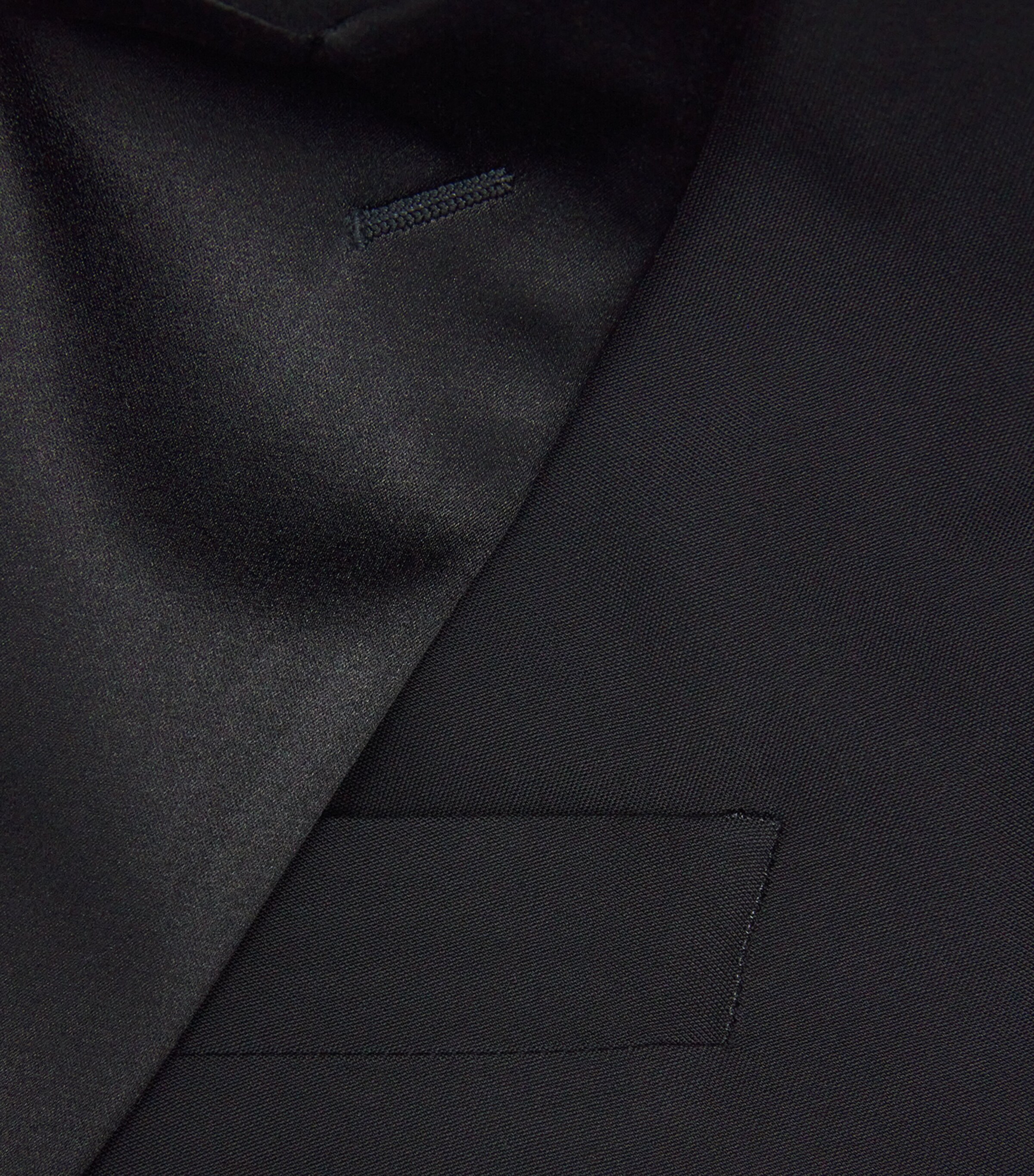 Wool Barathea Peak 2-Piece Suit BLACK Image 5