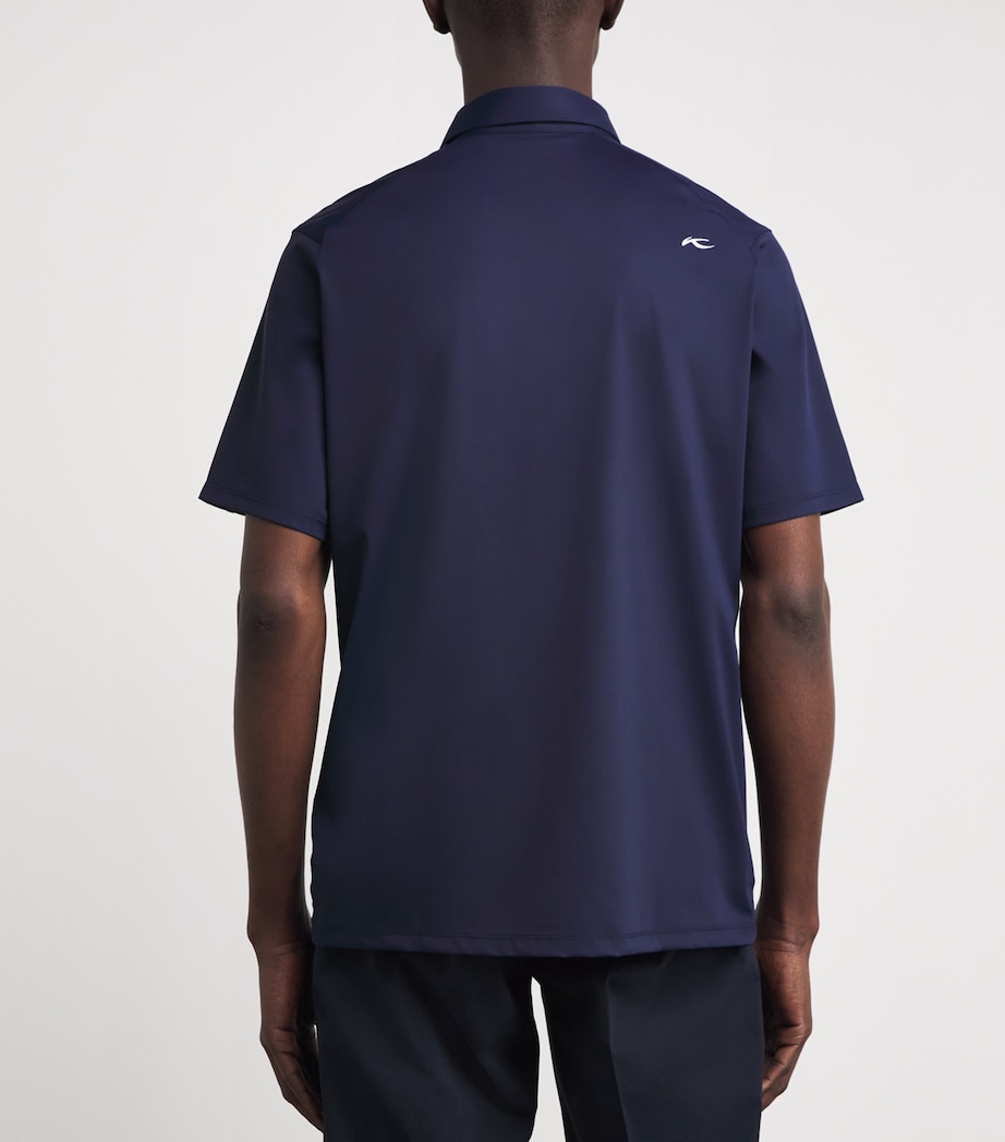 KJUS Mens Cool Point Polo Shirt Atlata Blue Image 5