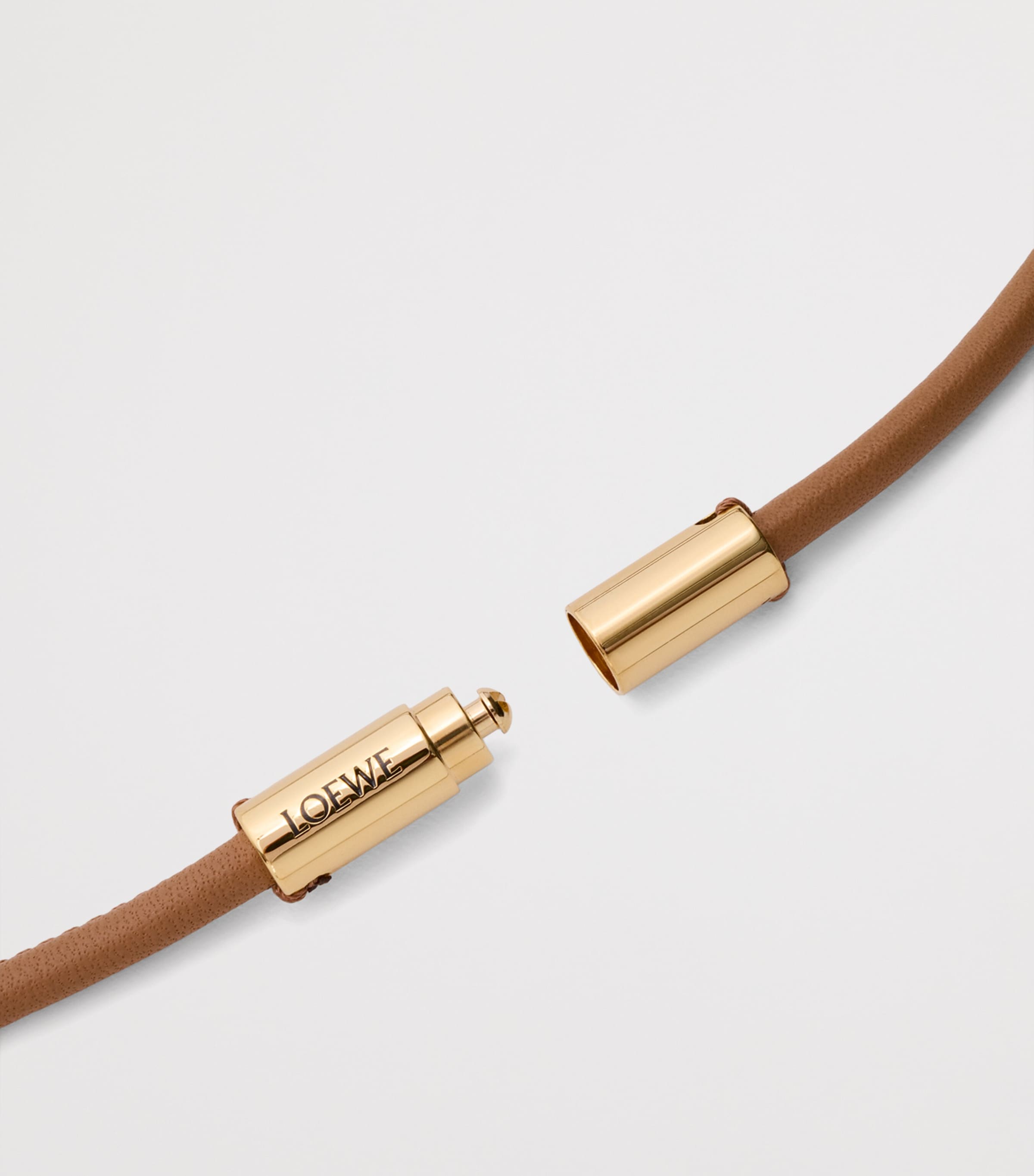LOEWE Leather Pebble Phone Strap Mocha Image 3