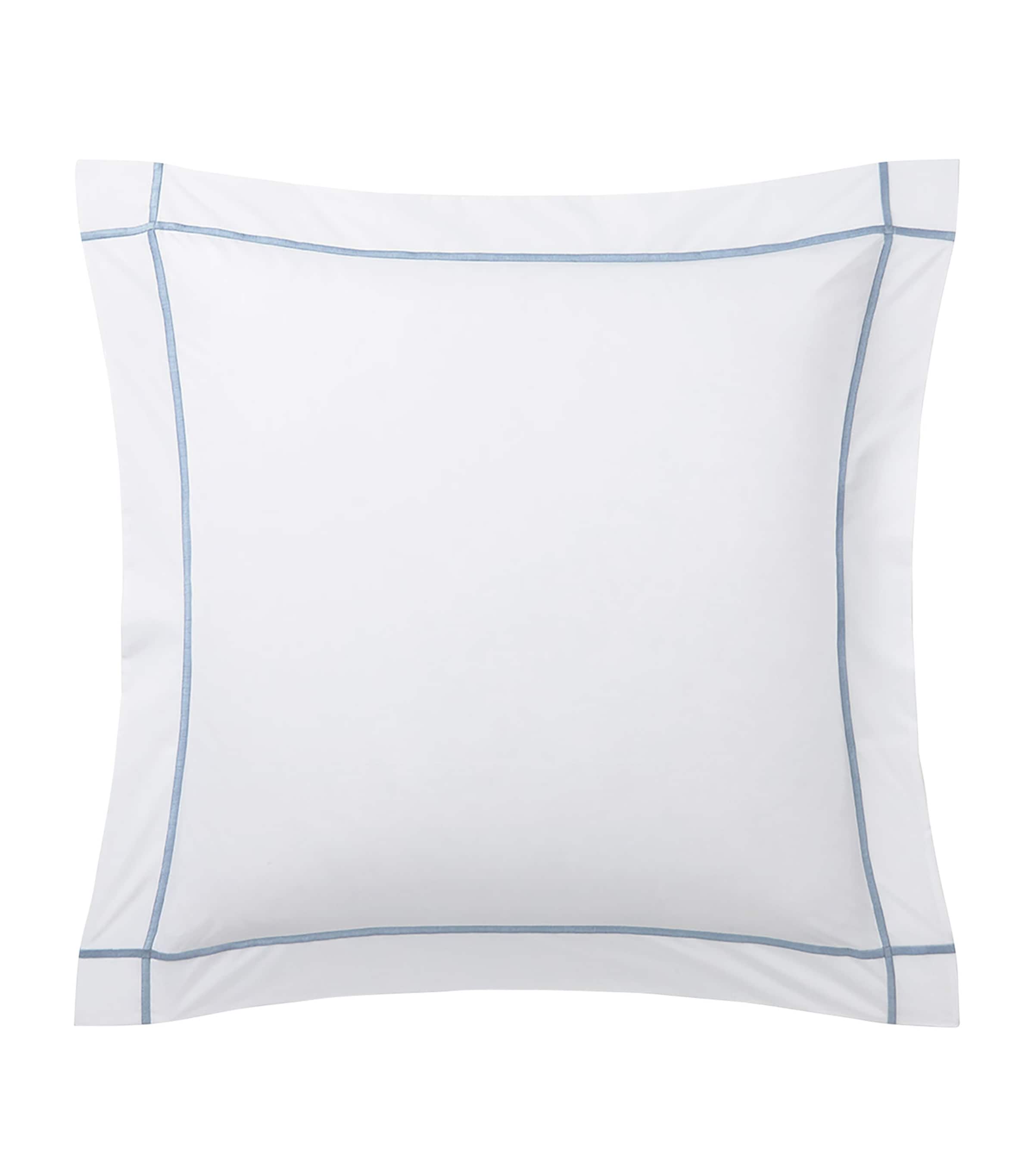 Yves Delorme Pima Cotton Athena Square Oxford Pillowcase (65cm x 65cm) Celeste Image 2