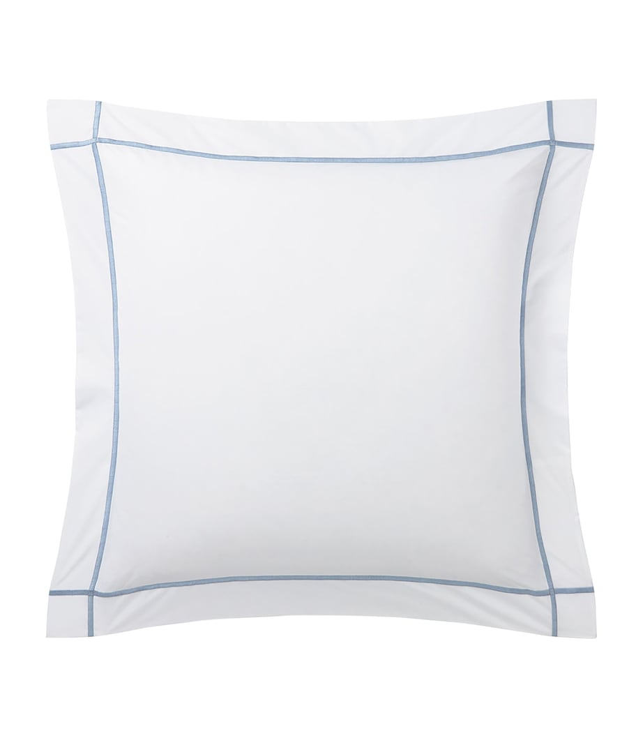Yves Delorme Pima Cotton Athena Square Oxford Pillowcase (65cm x 65cm) Celeste Image 2