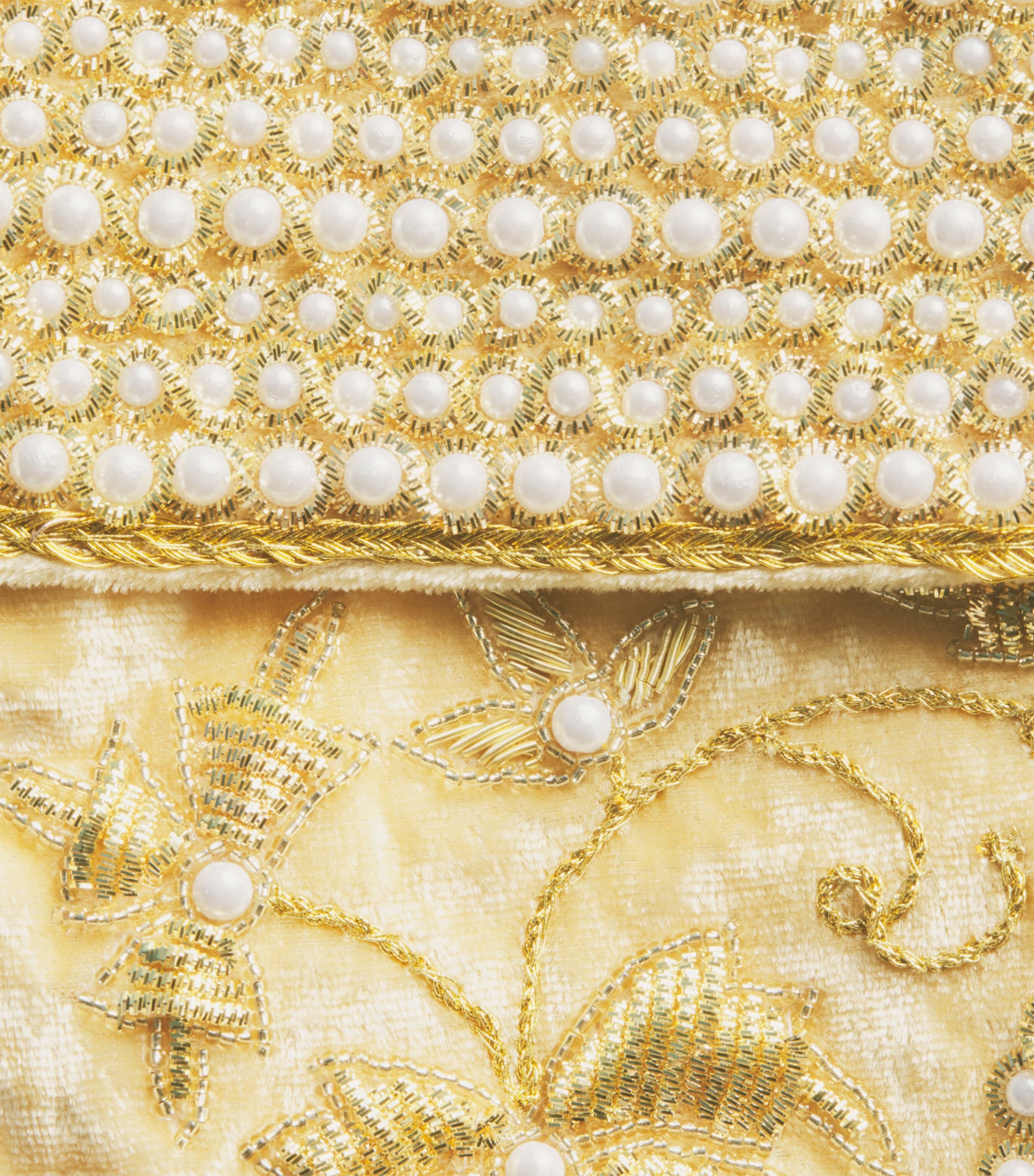 Harrods Beaded Tassel Stocking Gold Image 2
