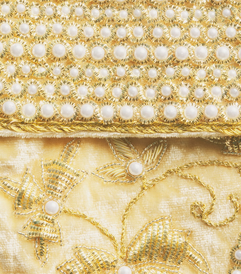 Harrods Beaded Tassel Stocking Gold Image 2