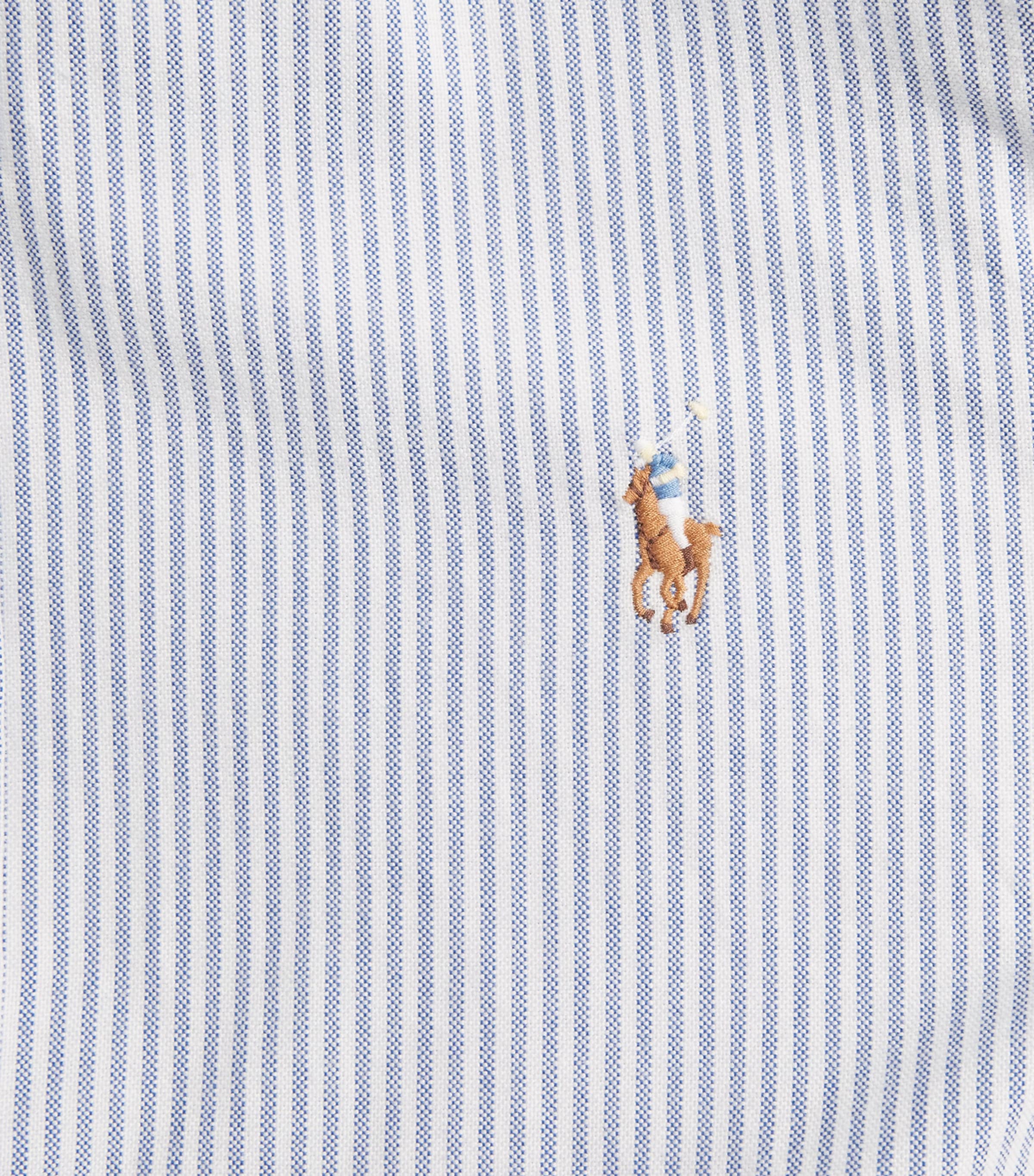 Polo Ralph Lauren Mens Cotton Stripe Oxford Shirt Blue White Stripe Image 5