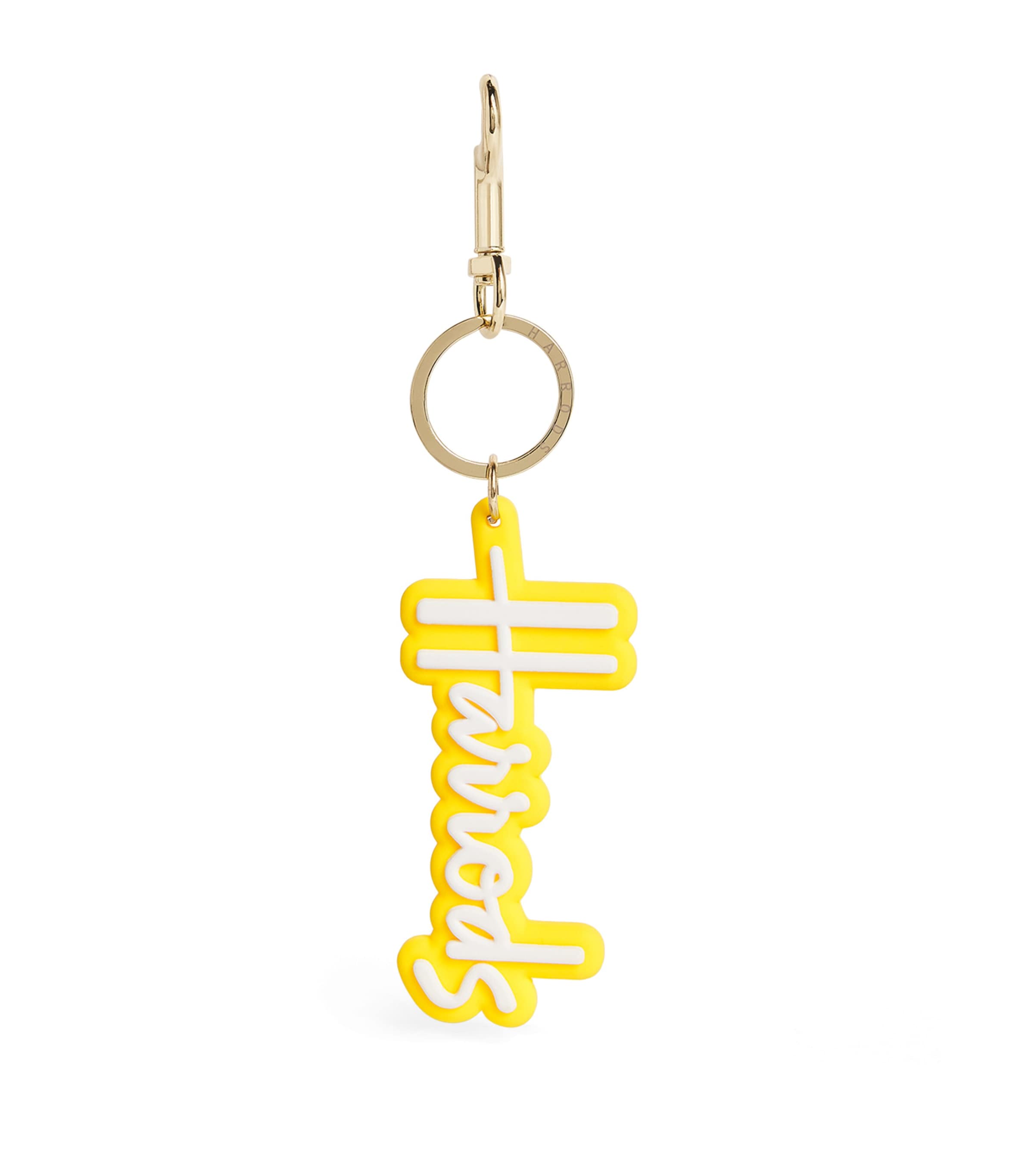 Harrods Logo Keyring In Yellow