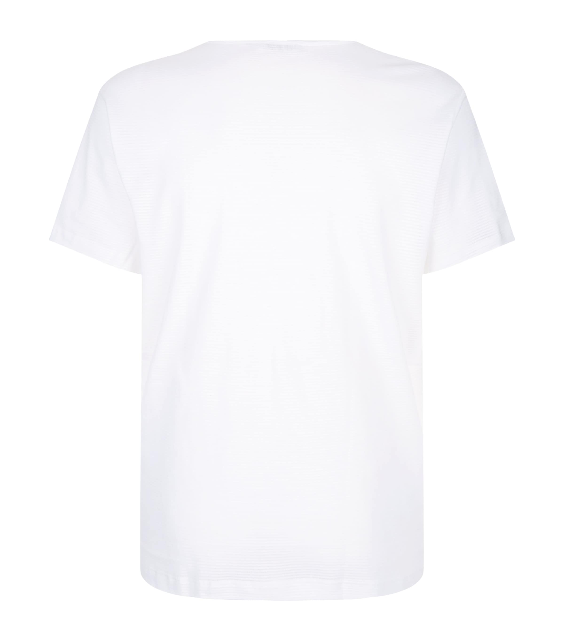 Cellular Cotton V-Neck T-Shirt WHITE Image 3
