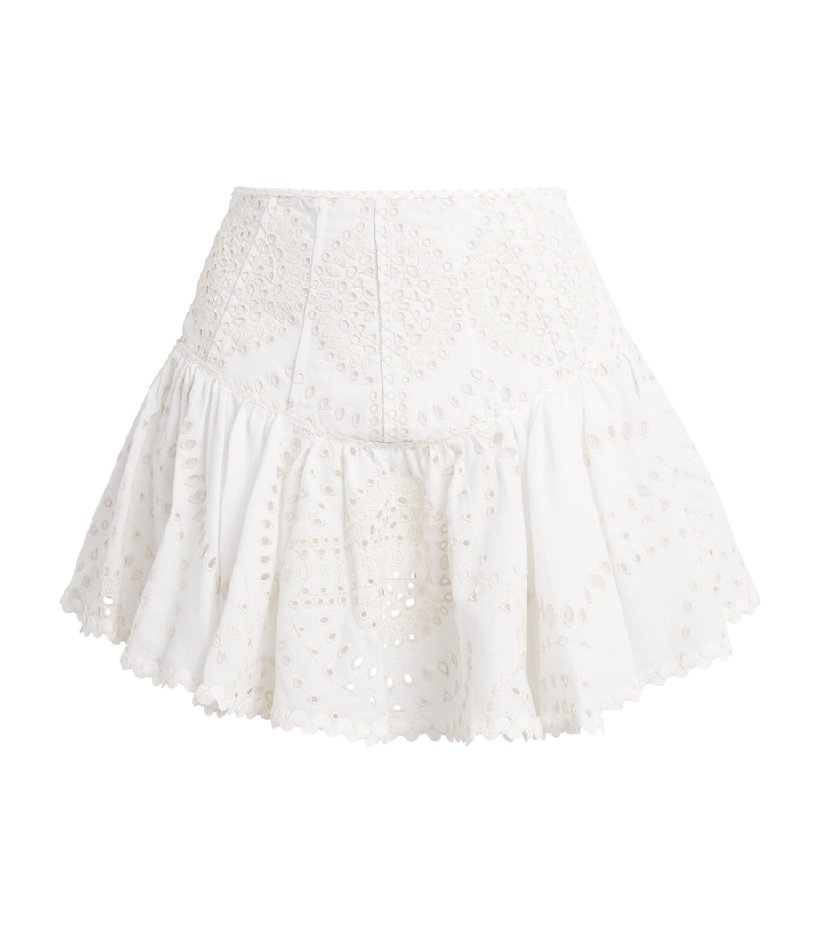 Broderie Anglaise Marli Mini Skirt IVORY NEL�M Image 1