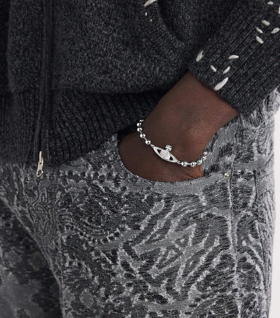 Vivienne Westwood Thames Mini Bas Relief Bracelet Platinum Image 4