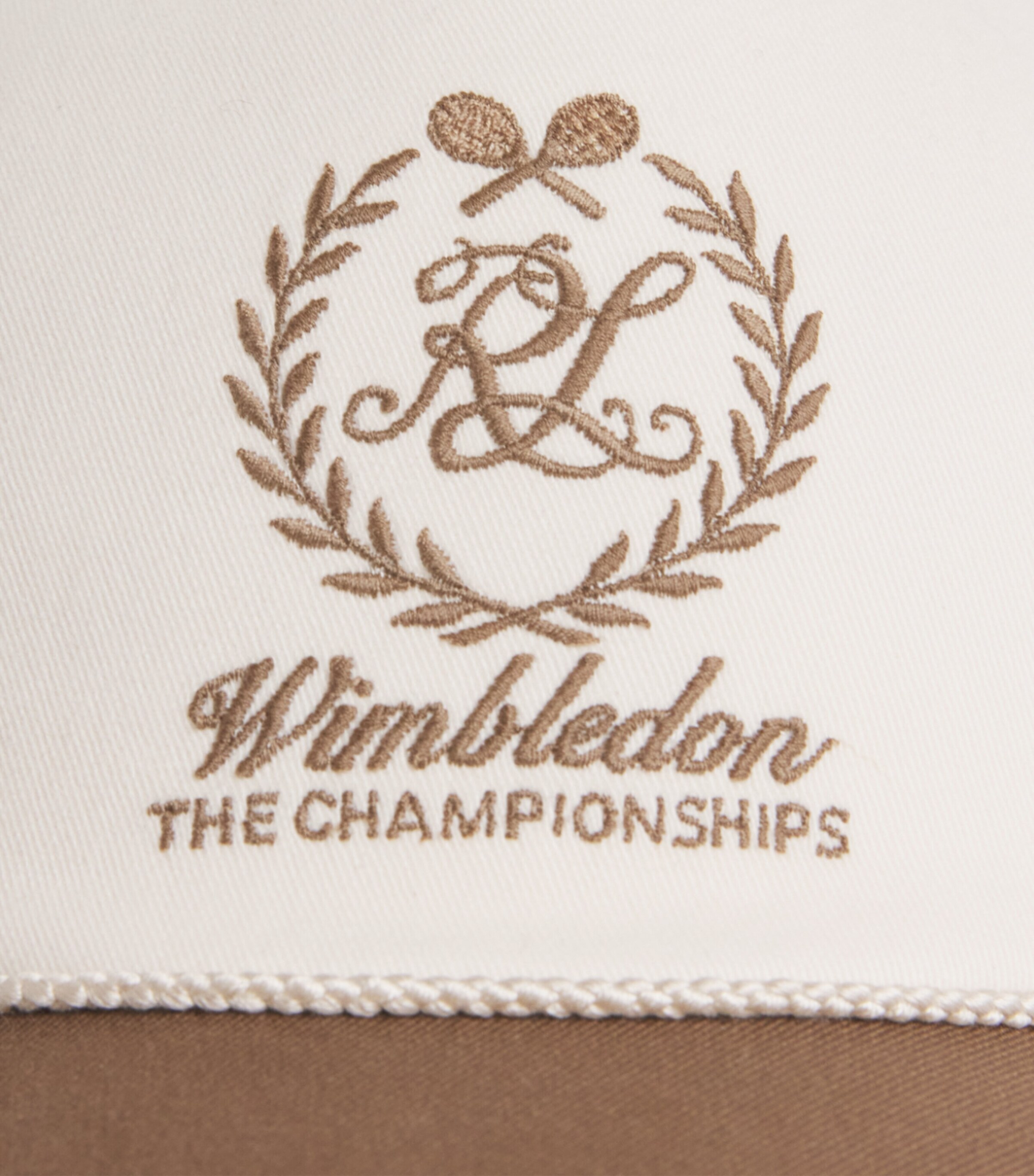 Ralph Lauren Purple Label x Wimbledon Silk Baseball Cap Cream Image 5