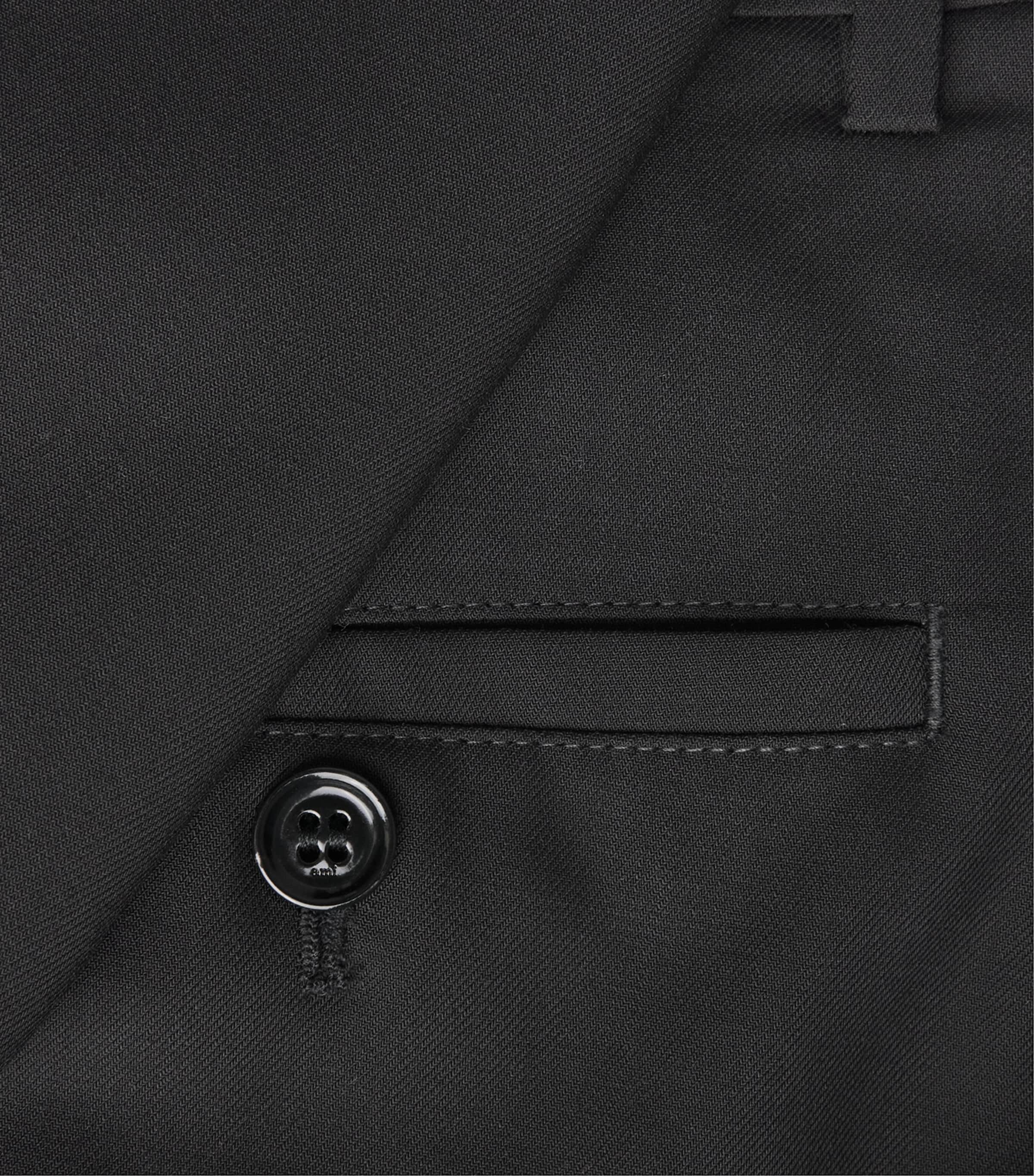 AMI Paris Mens Virgin Wool Straight Trousers Noir Image 6