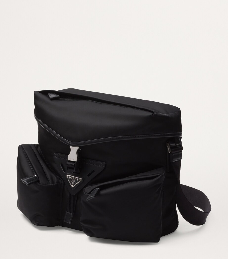 Re-Nylon and Saffiano Leather Shoulder Bag F0002 Image 3