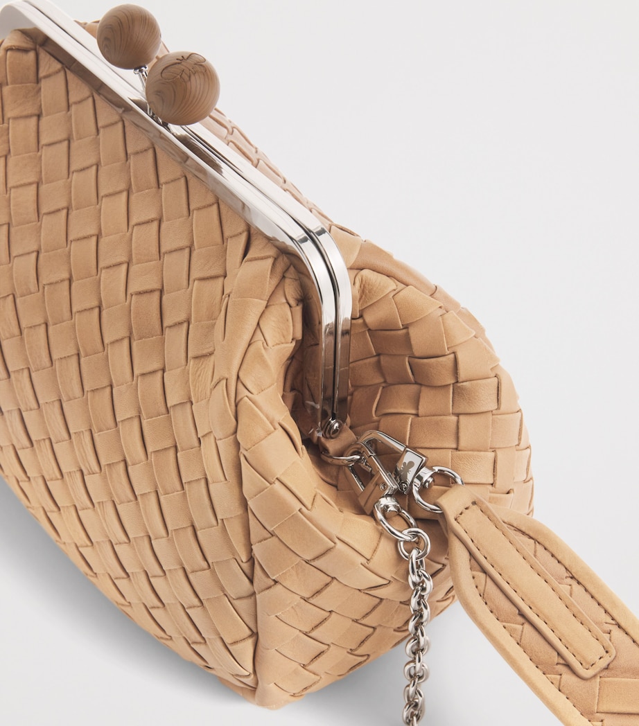 Medium Woven Leather Pasticcino Clutch Bag HAZELNUT BROWN Image 4