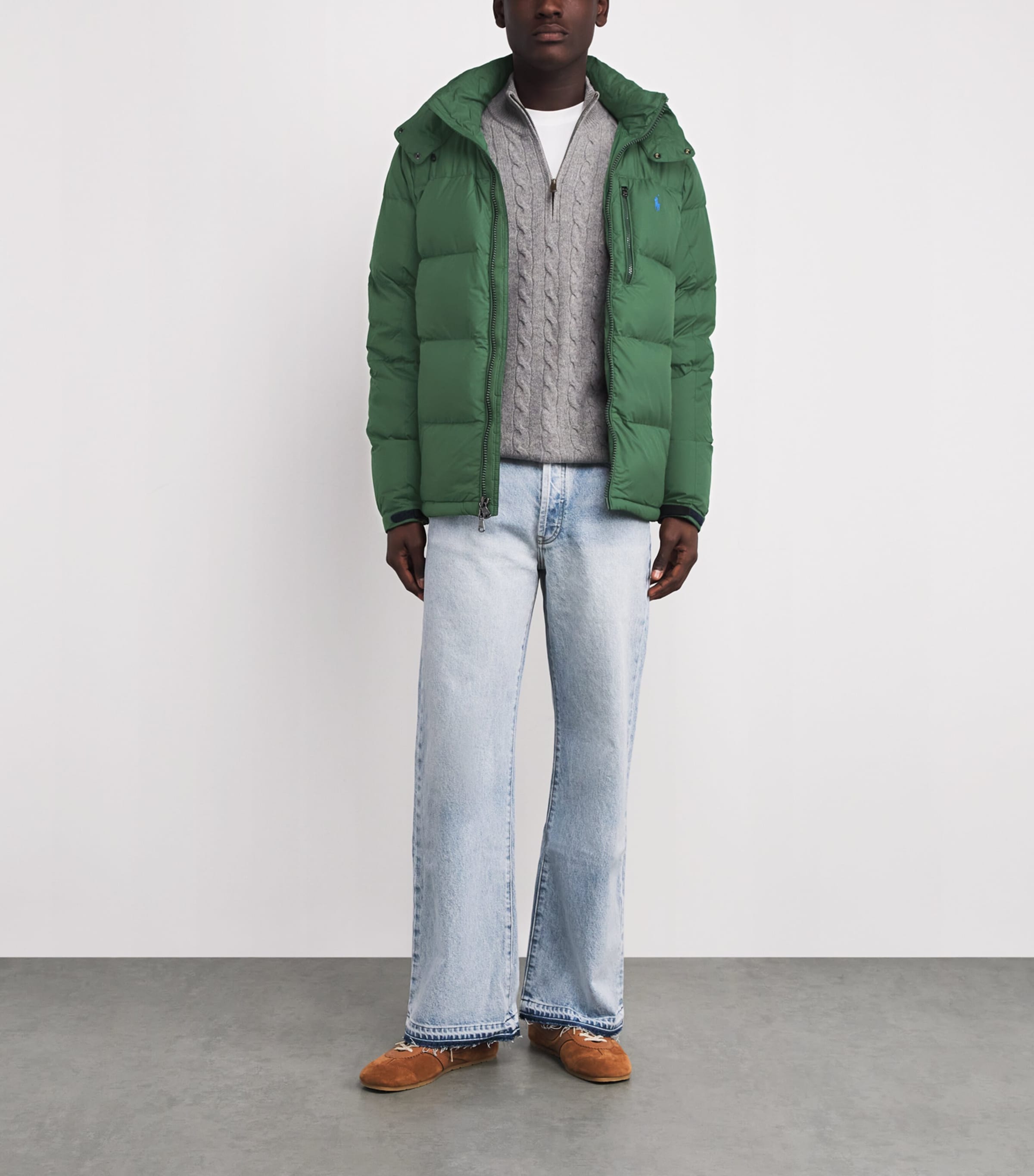 Water-Resistant Down Gorham Puffer Jacket GREEN Image 2