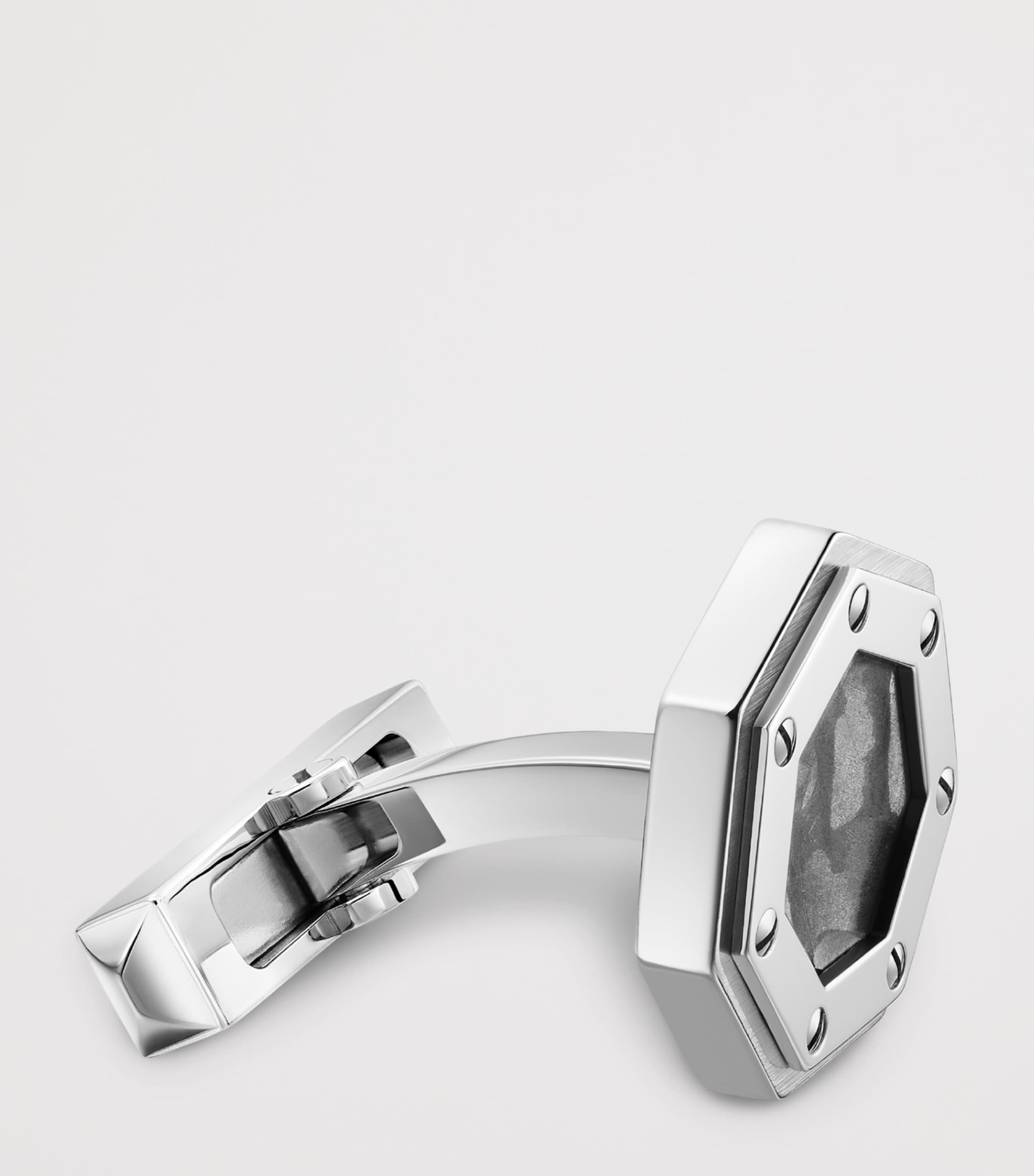 Cartier Sterling Silver Santos de Cartier Cufflinks Grey Image 3