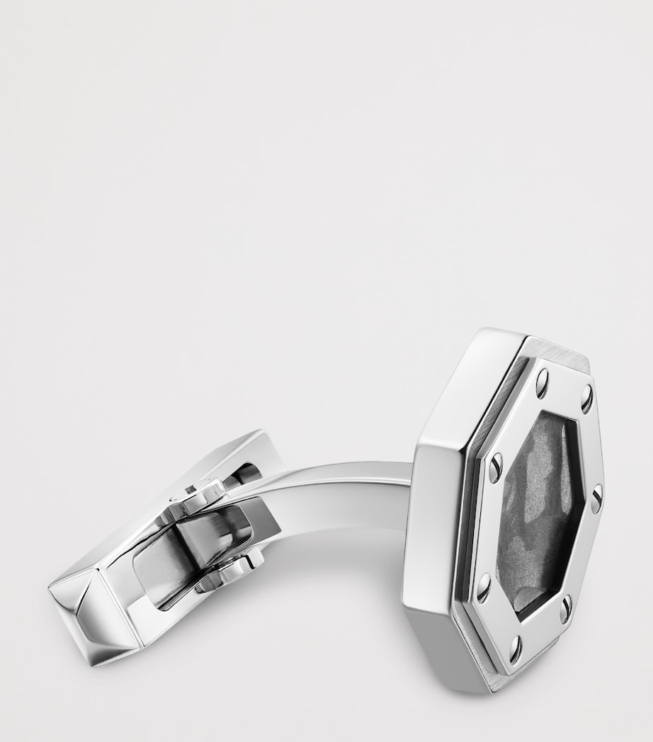 Cartier Sterling Silver Santos de Cartier Cufflinks Grey Image 3