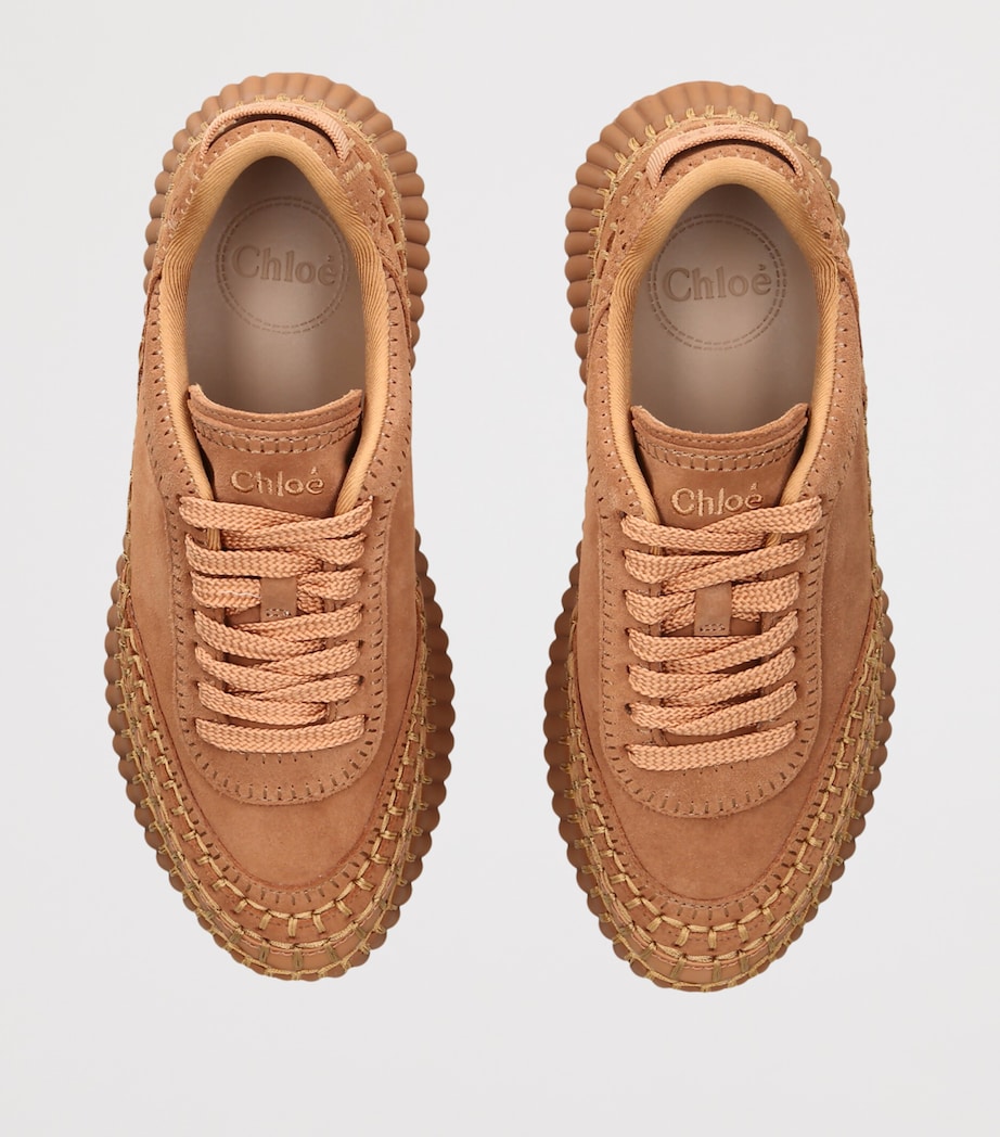 Chloé Suede Nama Runner Sneakers Camel Image 4