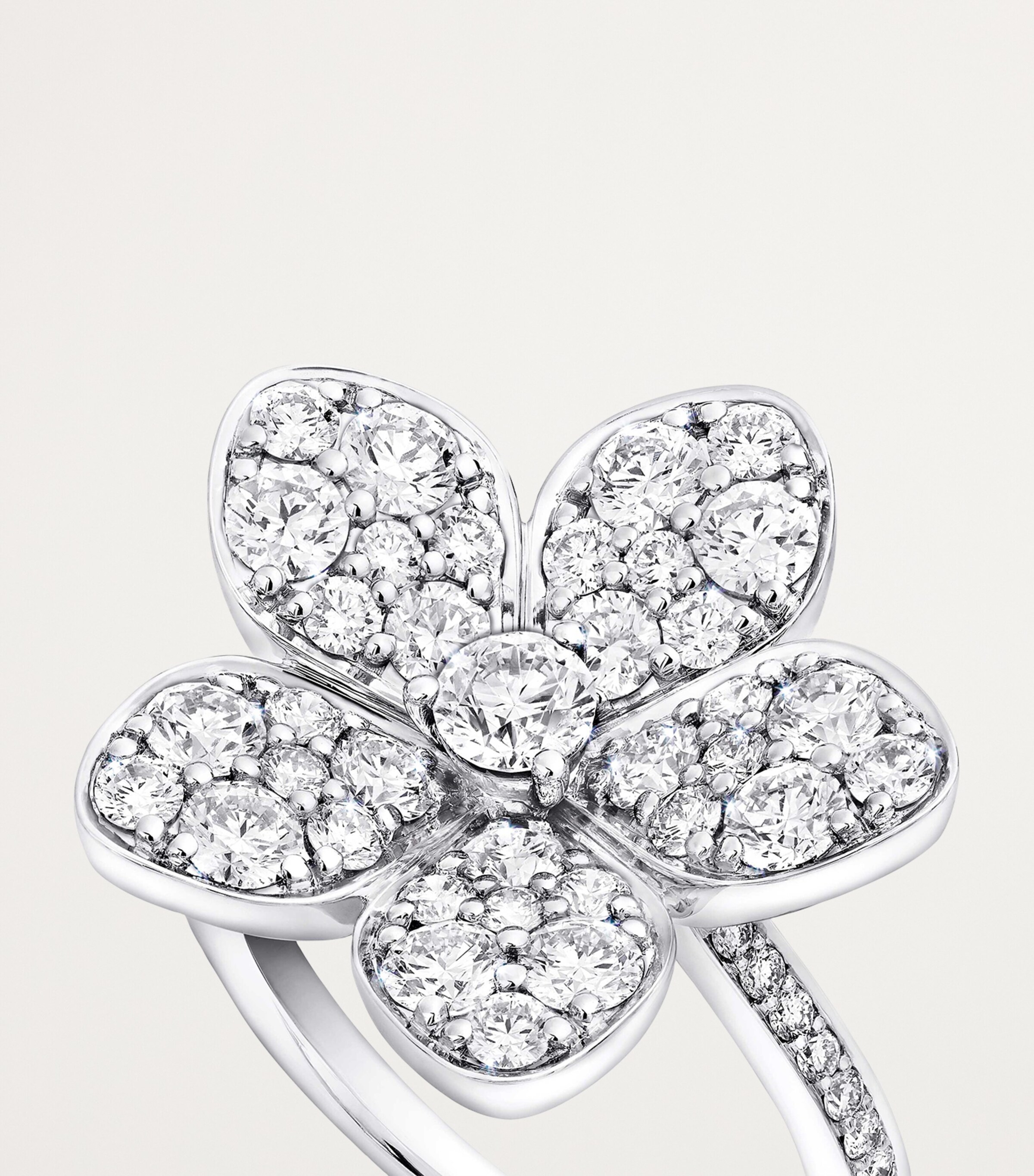 Graff White Gold and Diamond Wild Flower Ring White Gold Image 5