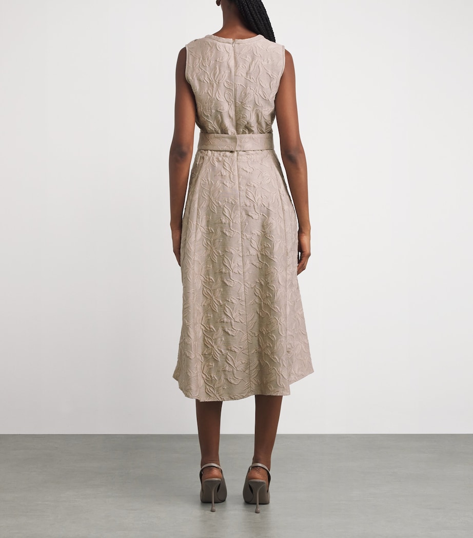 Cotton-Blend Floral Dress BEIGE Image 3