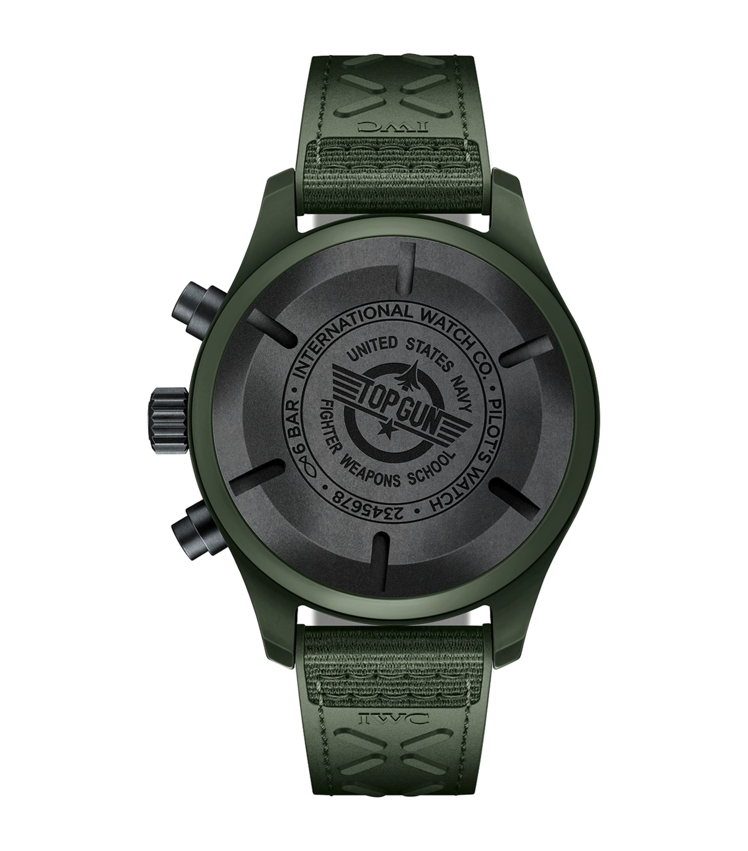 Ceramic Pilot's Chronograph TOP GUN Woodland Watch 44.5mm GREEN Image 2