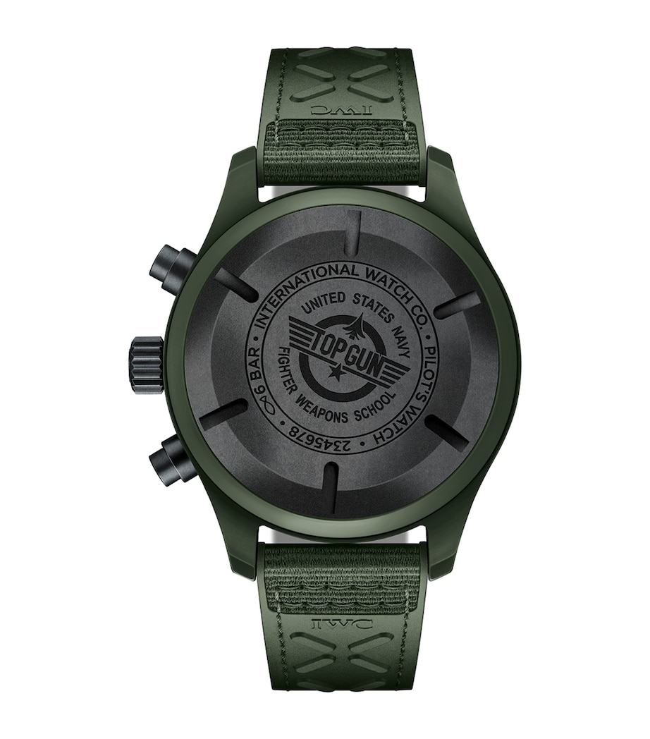 Ceramic Pilot's Chronograph TOP GUN Woodland Watch 44.5mm GREEN Image 2